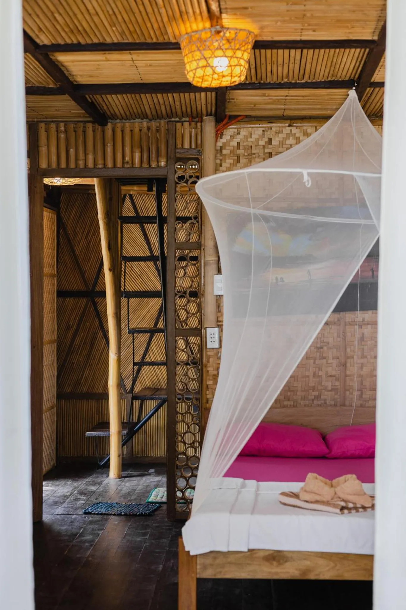 Bed in Amami Beachfront Villa with Private Beach