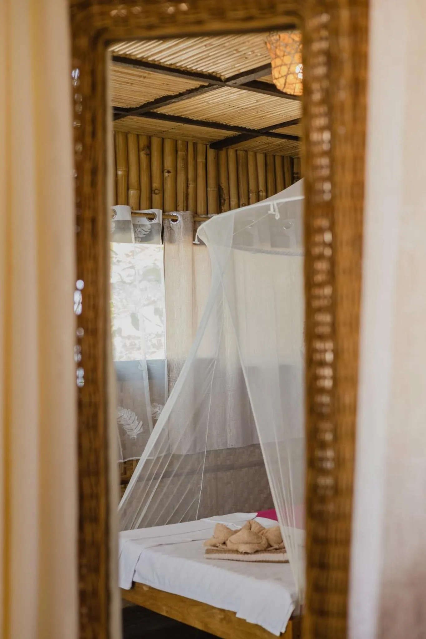 Bed in Amami Beachfront Villa with Private Beach