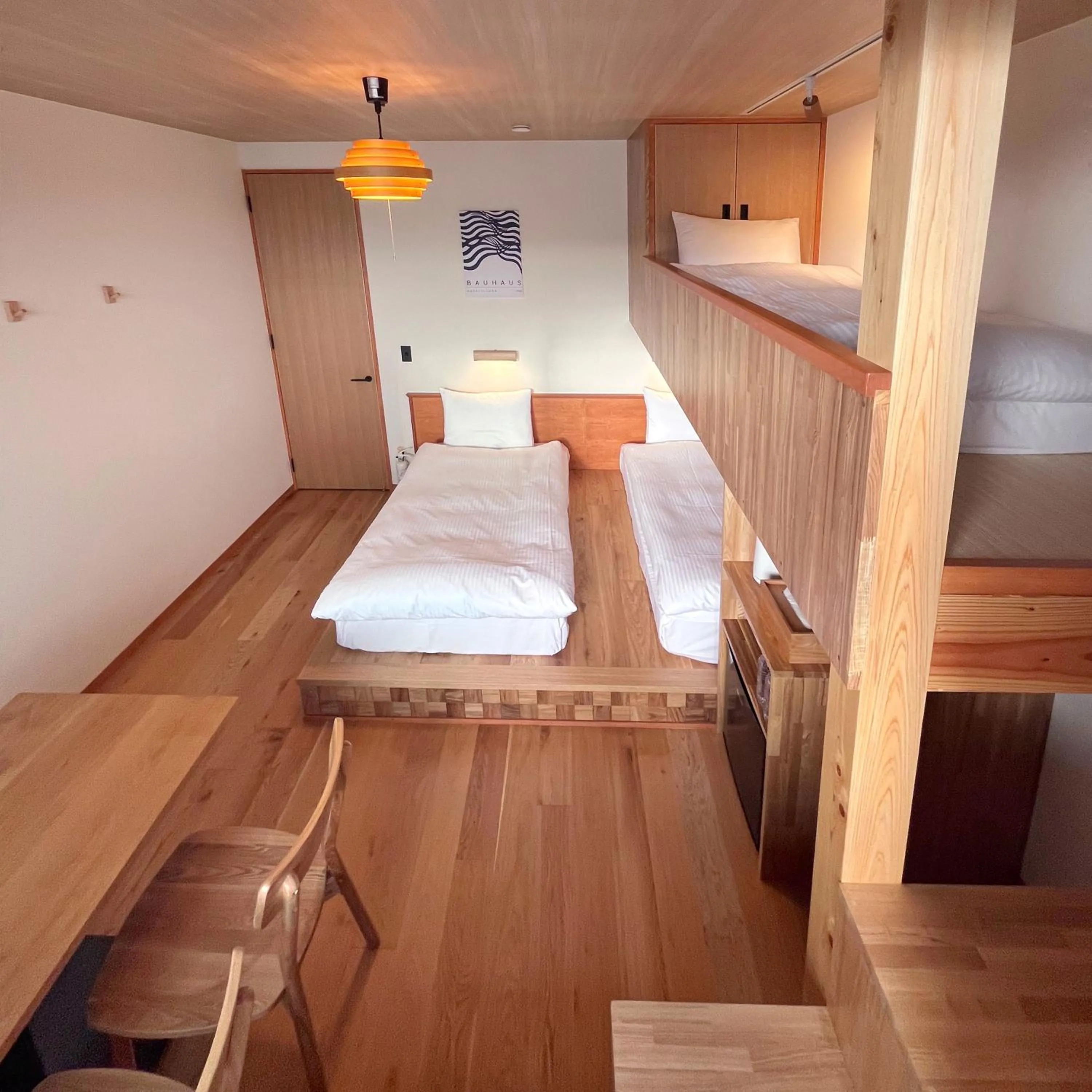 Photo of the whole room, Bed in MY LODGE Naoshima