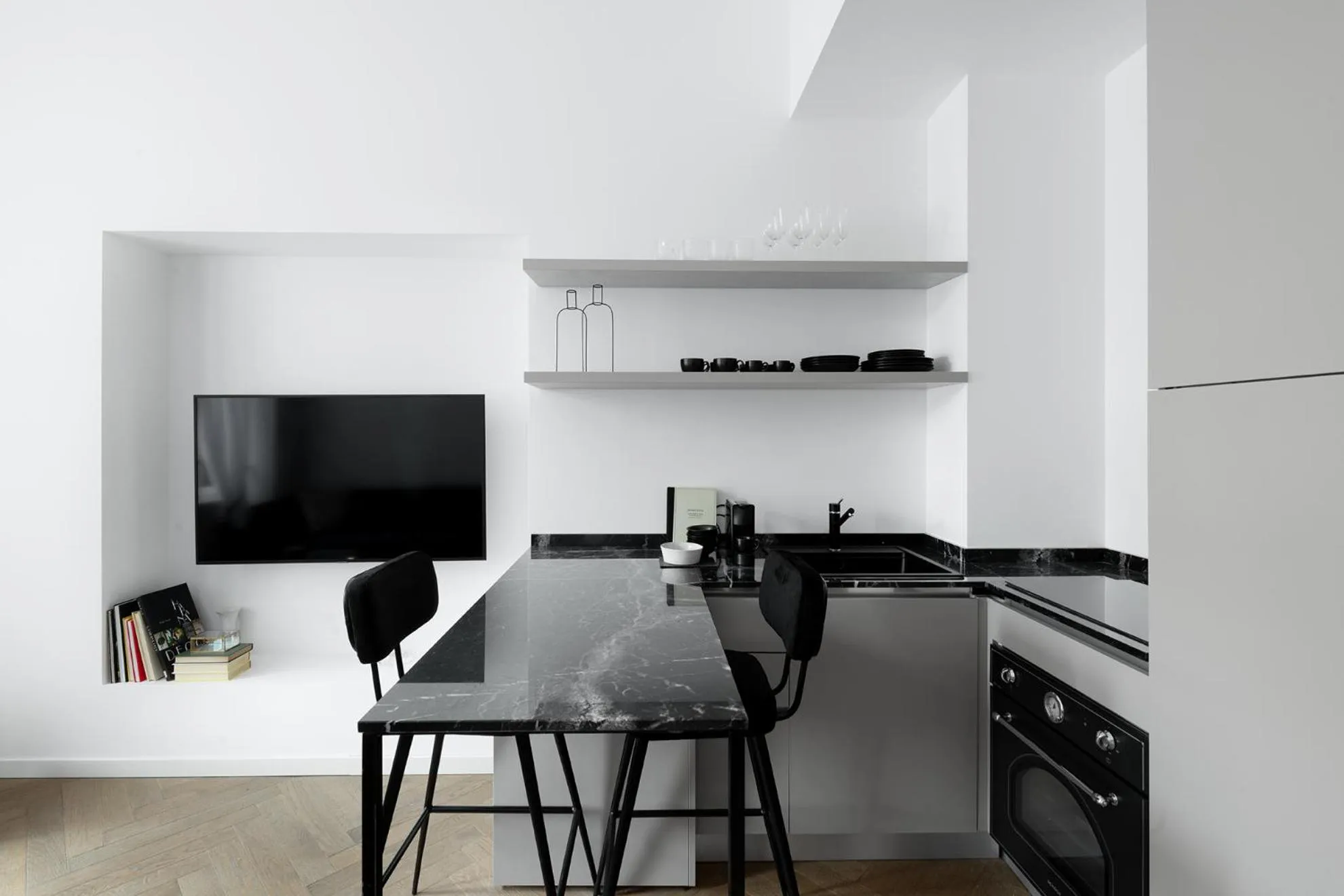 Kitchen or kitchenette in Aria Boutique Apartments Farneti