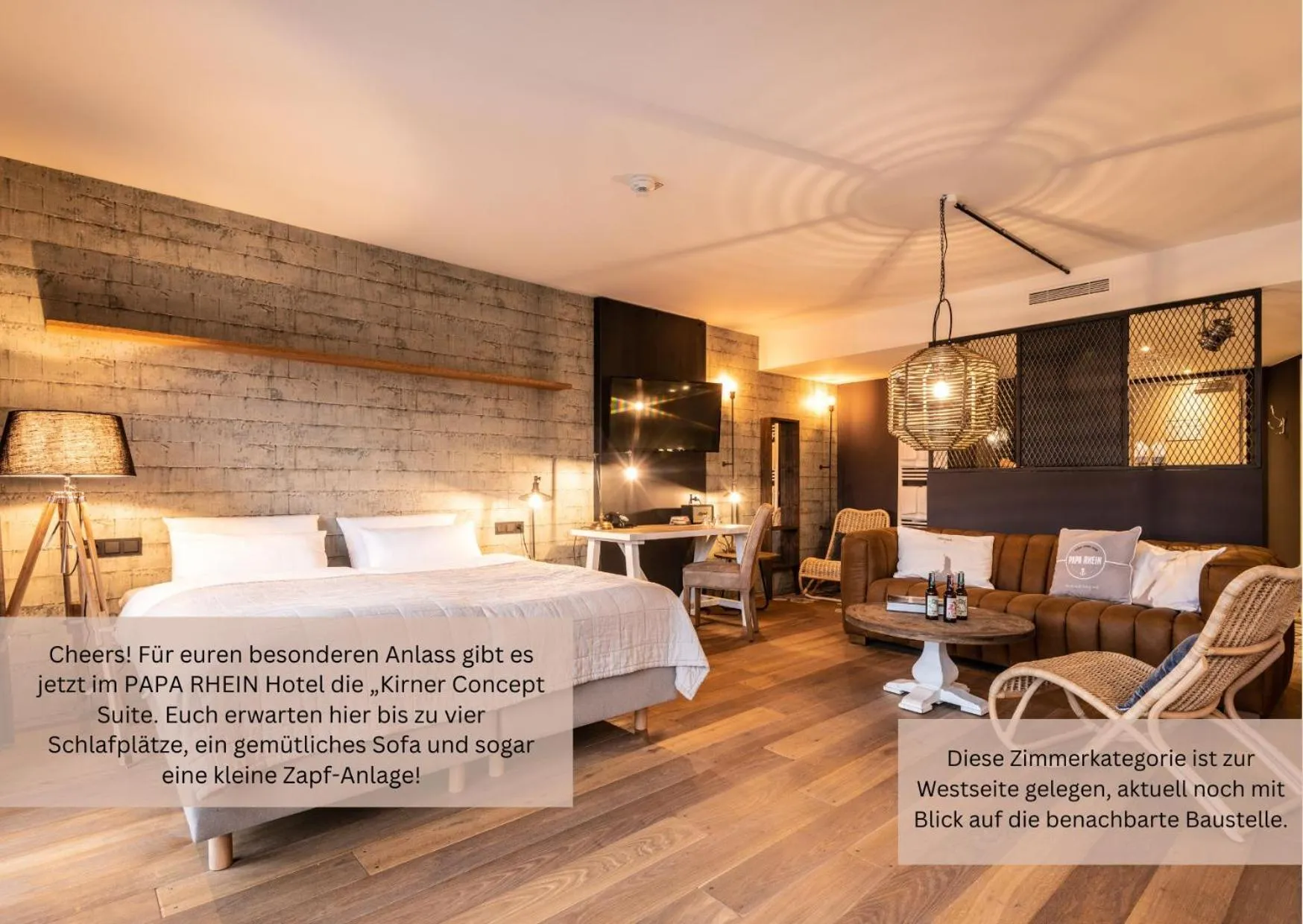 Bed in PAPA RHEIN - Hotel & Spa