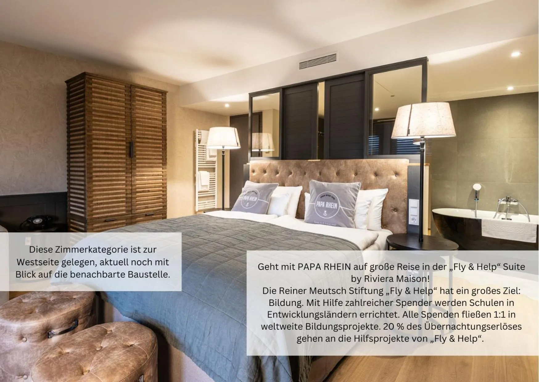 Bed in PAPA RHEIN - Hotel & Spa