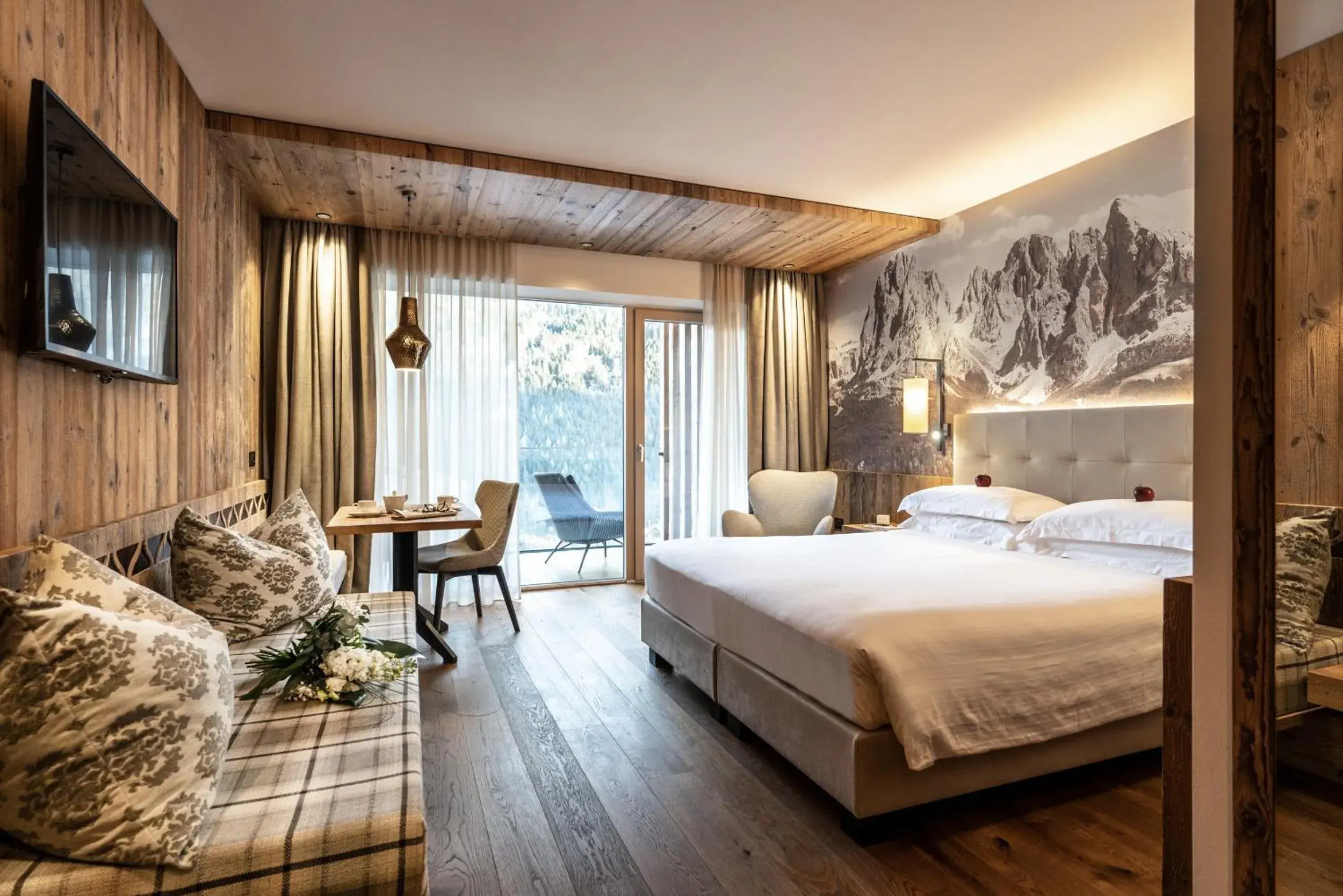 Junior Suite with Mountain View in Ciampedie Luxury Alpine Spa Hotel Junior Suite with Mountain View in Ciampedie Luxury Alpine Spa Hotel