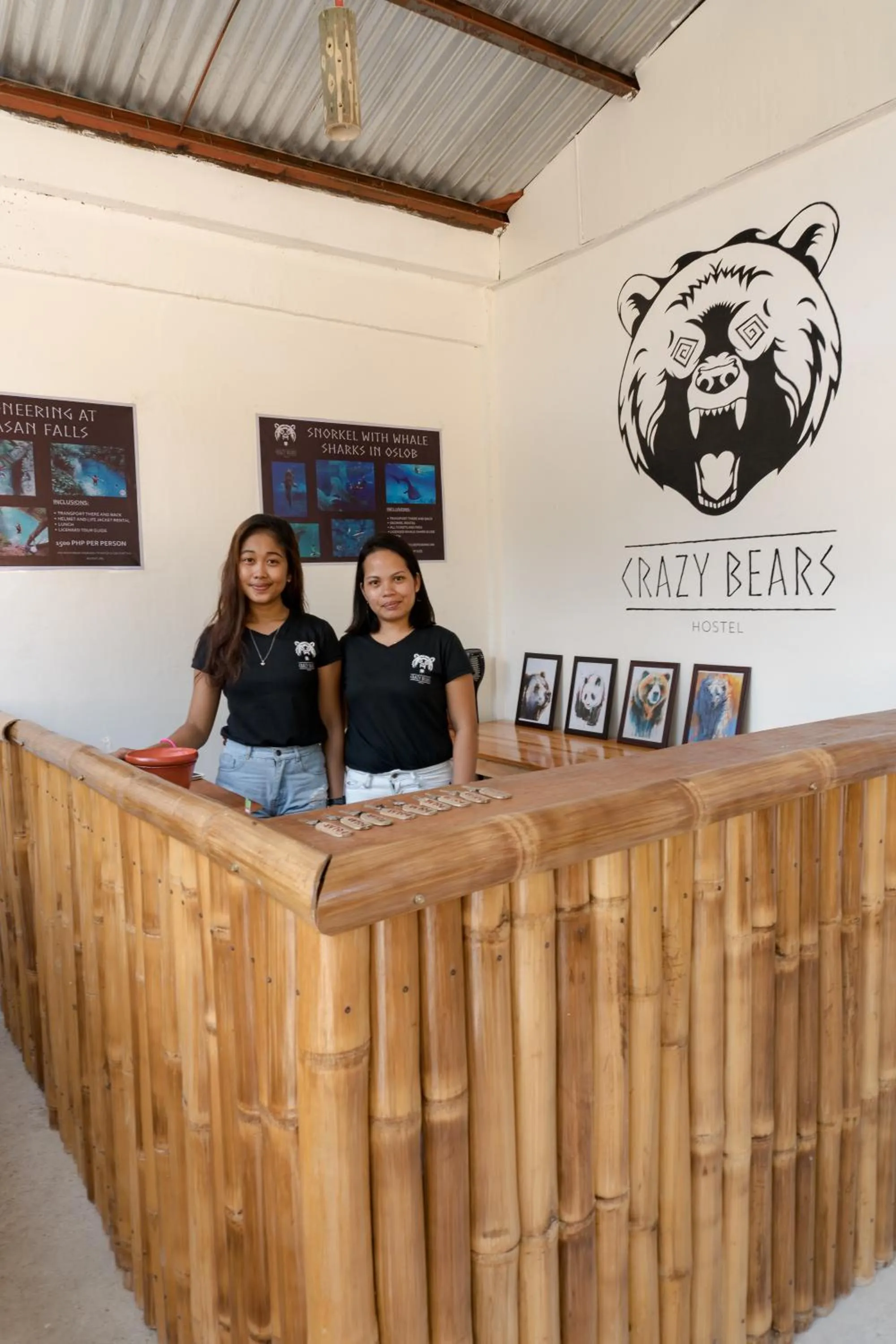 Staff in Crazy Bears Hostel