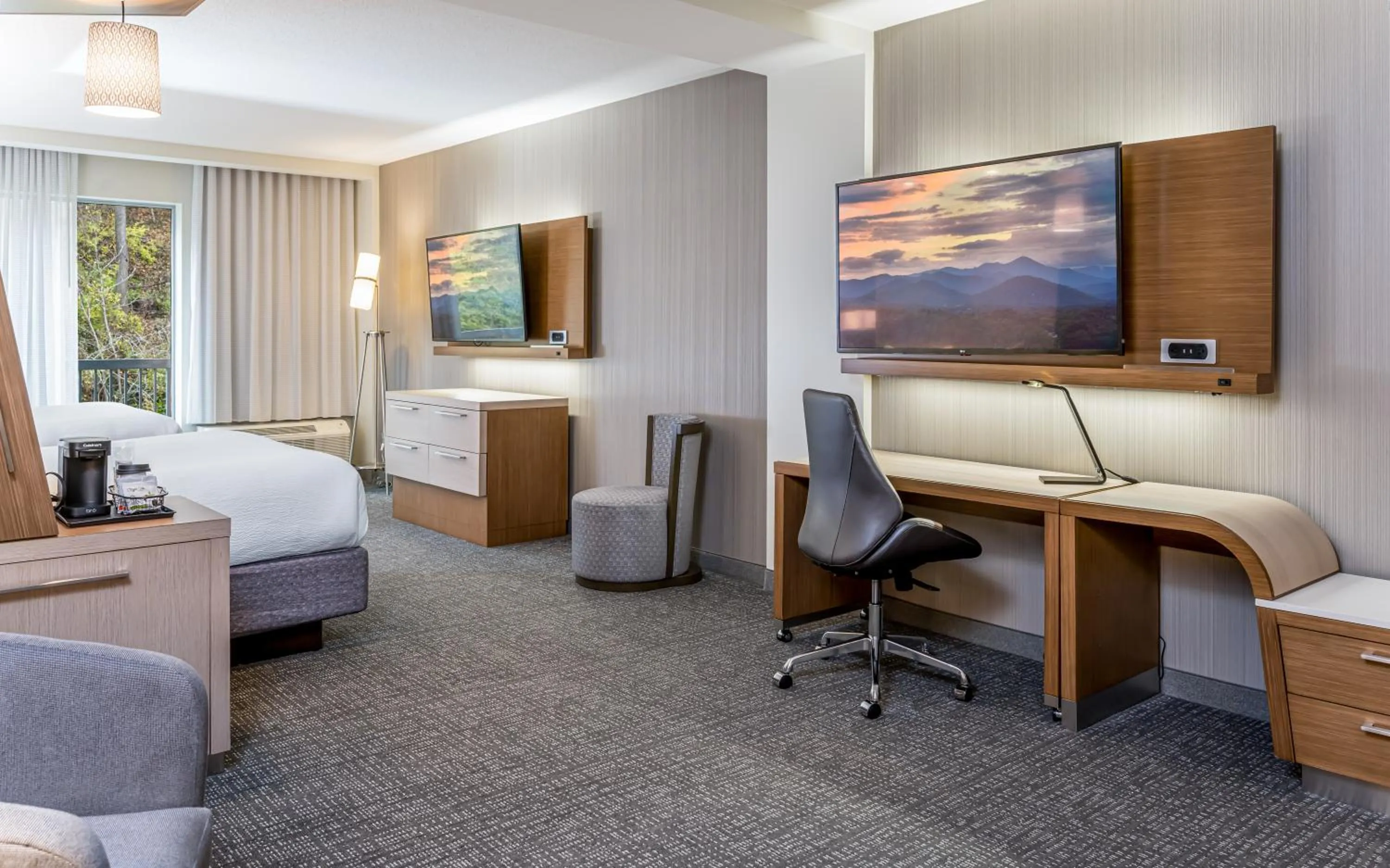 TV and multimedia, Bed in Courtyard Asheville Biltmore Village