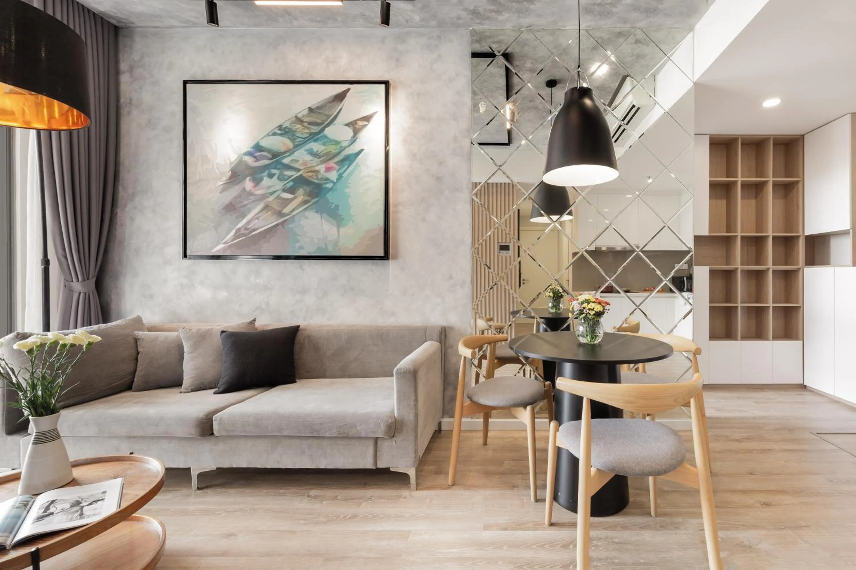 Living room in Blue Fingers Masteri An Phu
