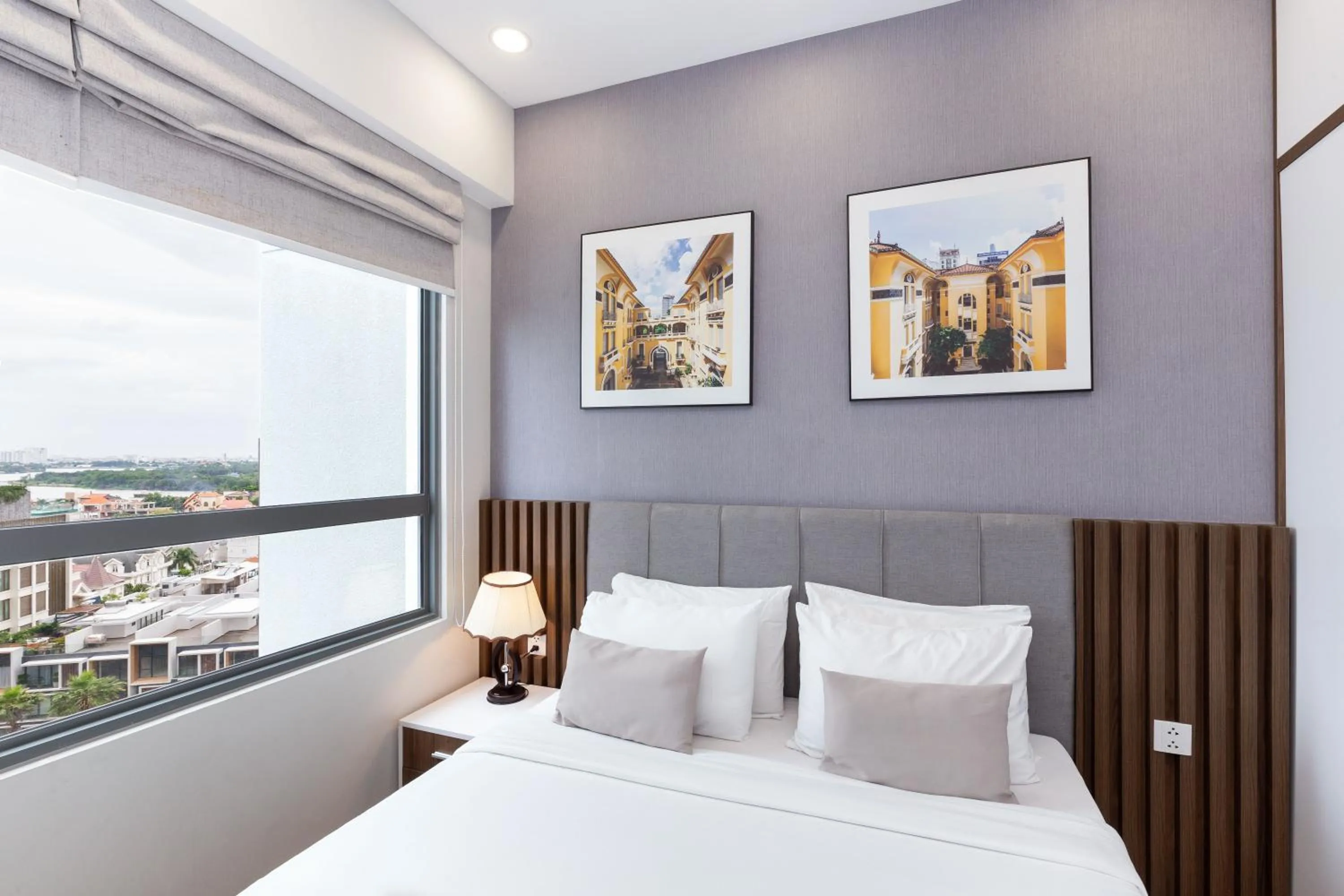 Bedroom, Bed in Blue Fingers Masteri An Phu