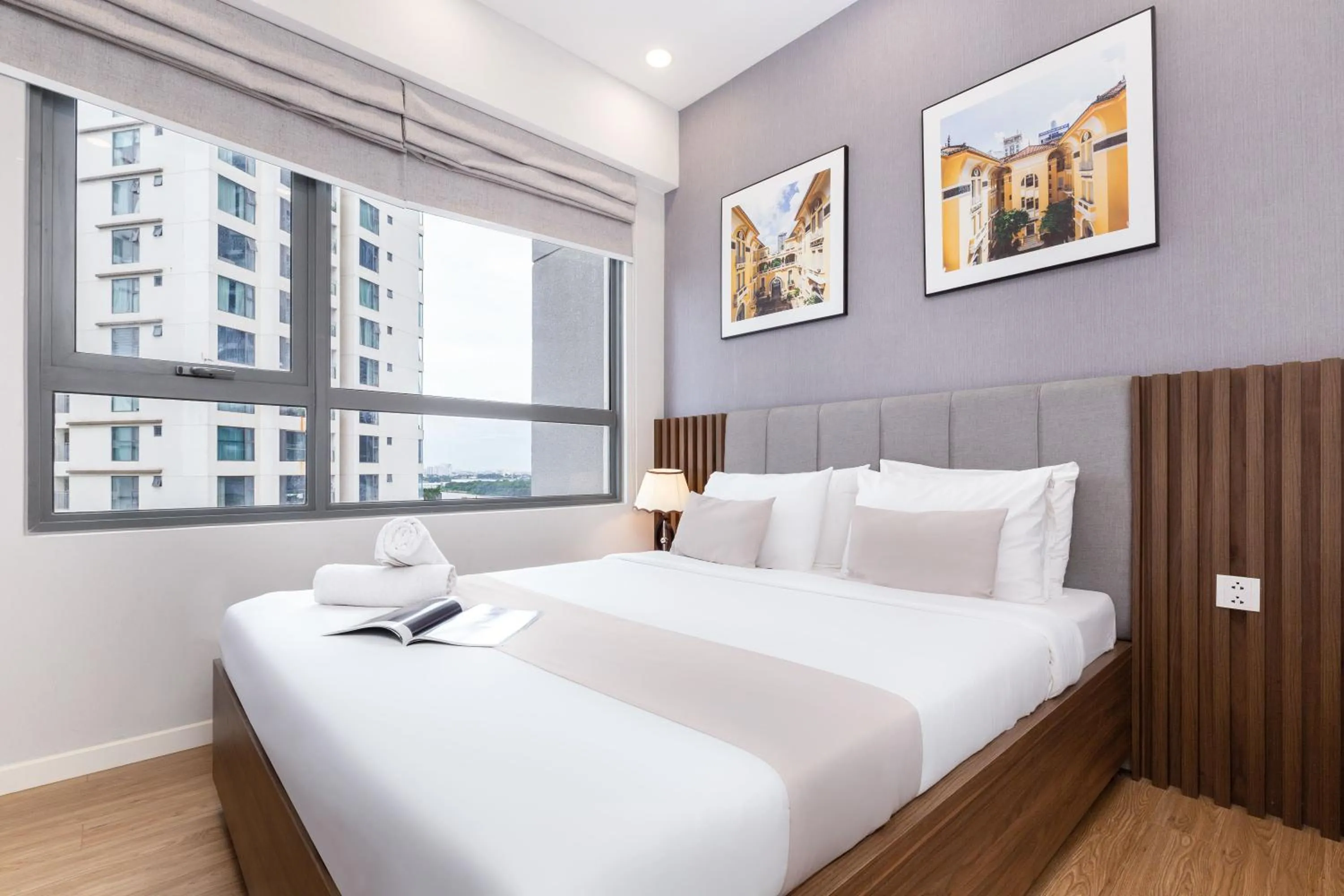 Bedroom, Bed in Blue Fingers Masteri An Phu