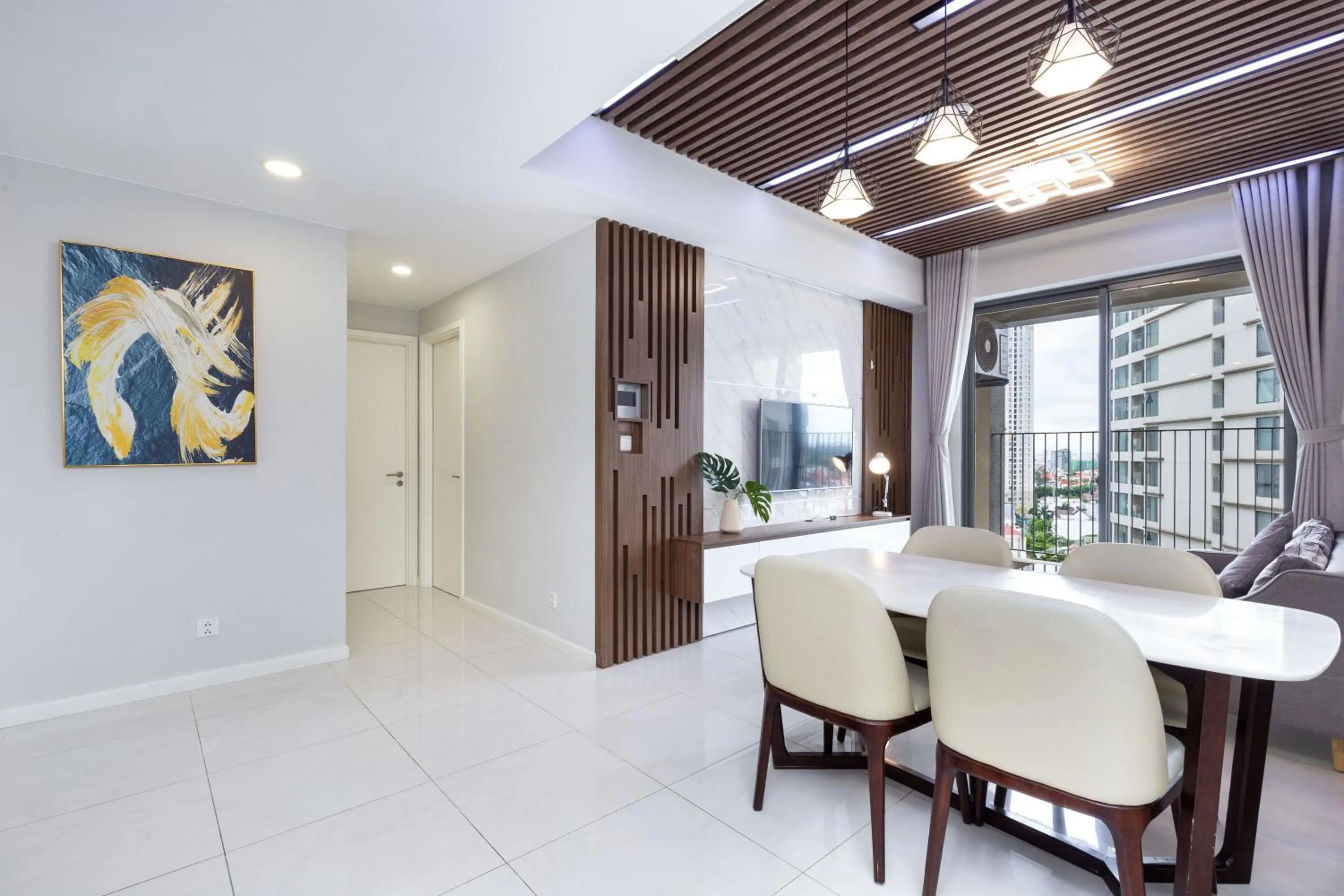 Living room in Blue Fingers Masteri An Phu