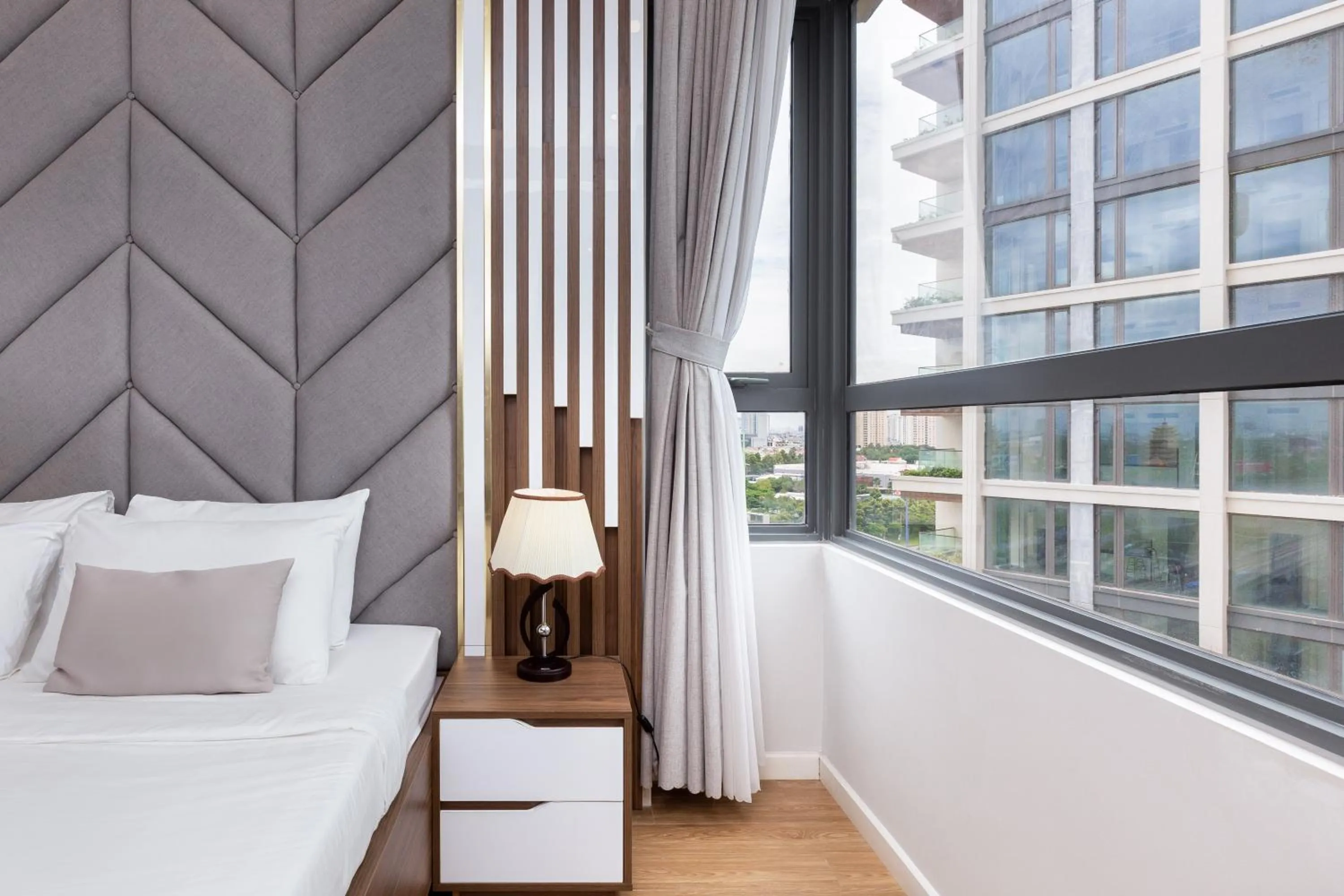 Bedroom, Bed in Blue Fingers Masteri An Phu