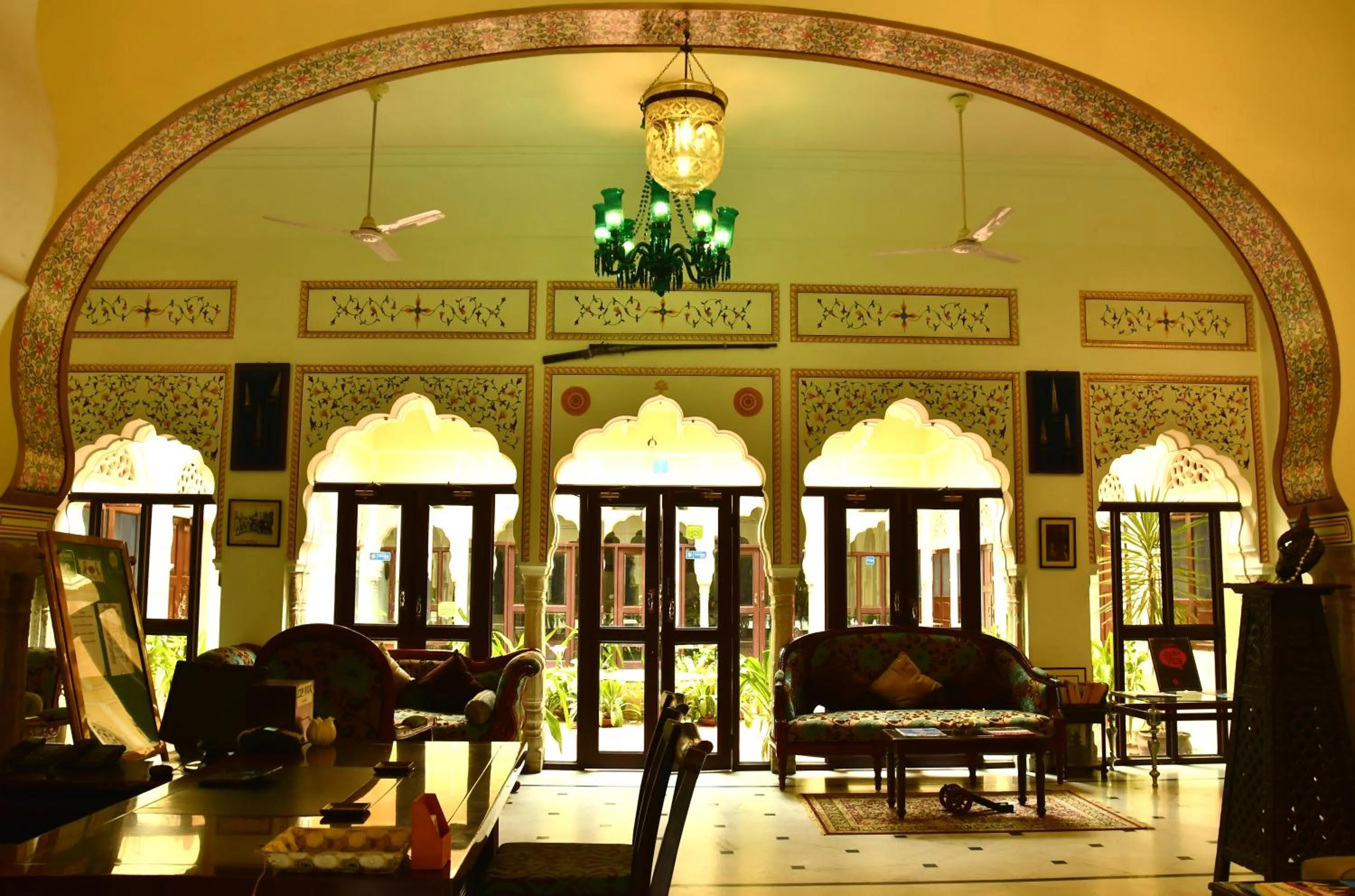 Seating area in Khandela Haveli - a Boutique Heritage Hotel