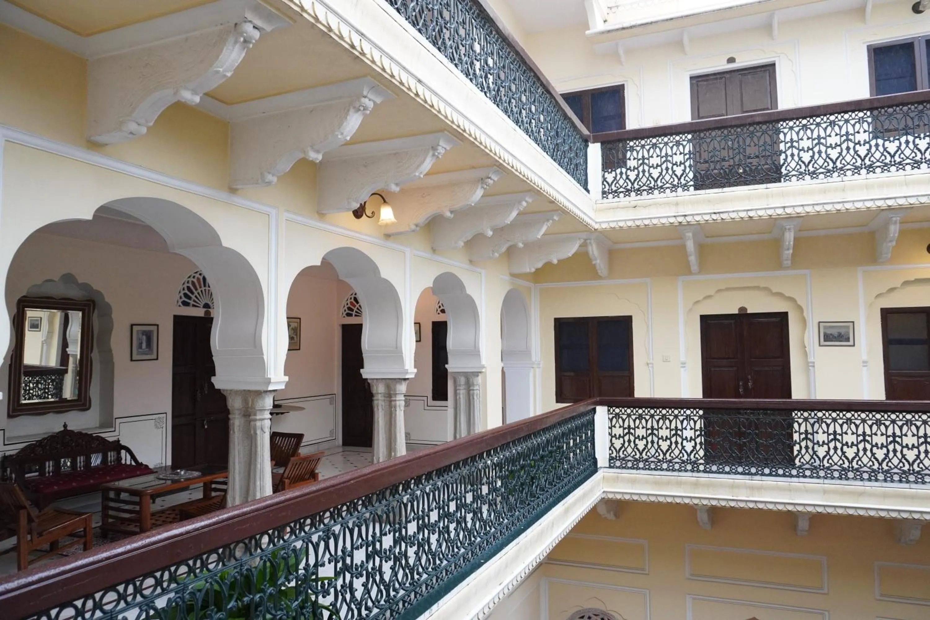 Inner courtyard view in Khandela Haveli - a Boutique Heritage Hotel