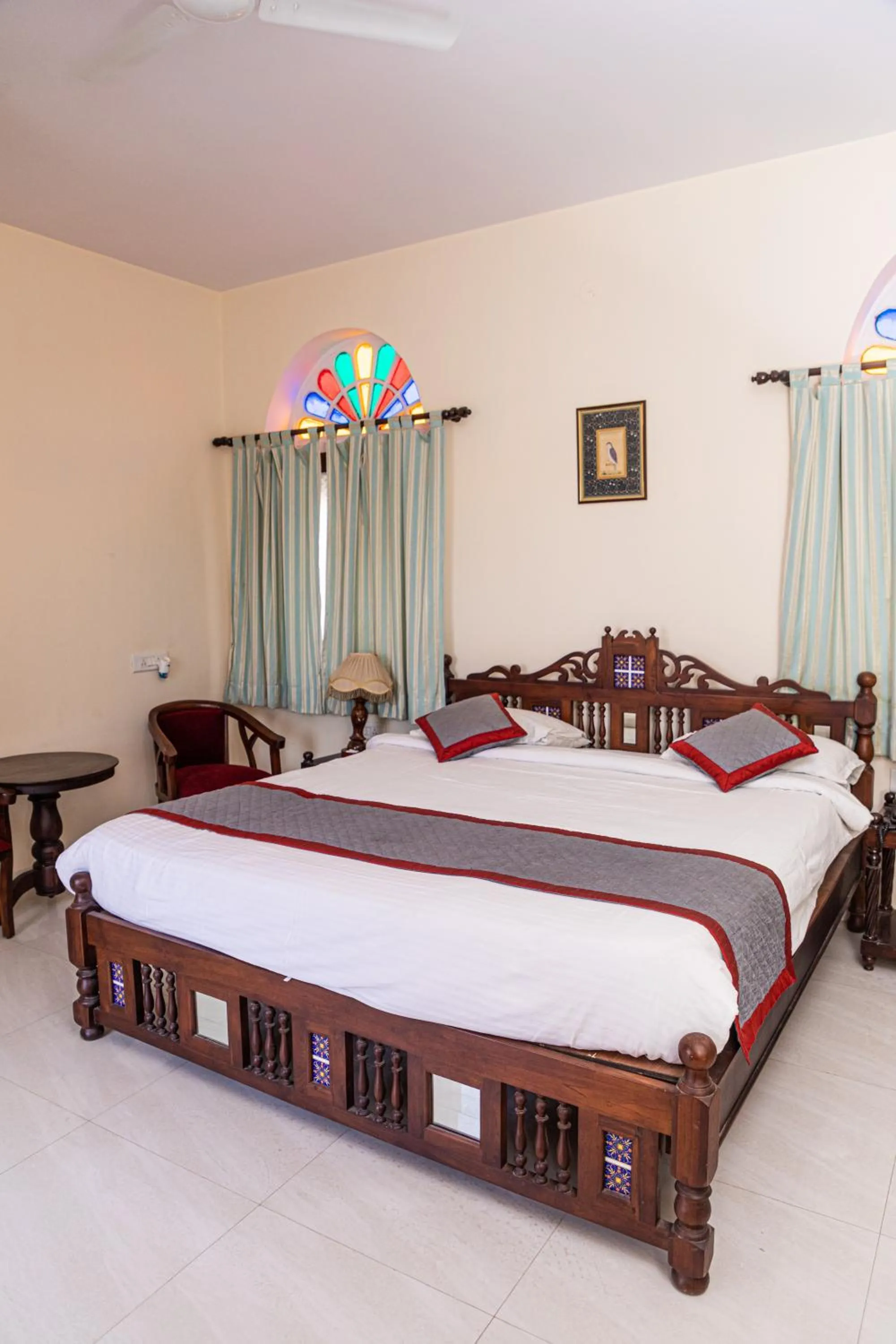 Bed in Khandela Haveli - a Boutique Heritage Hotel