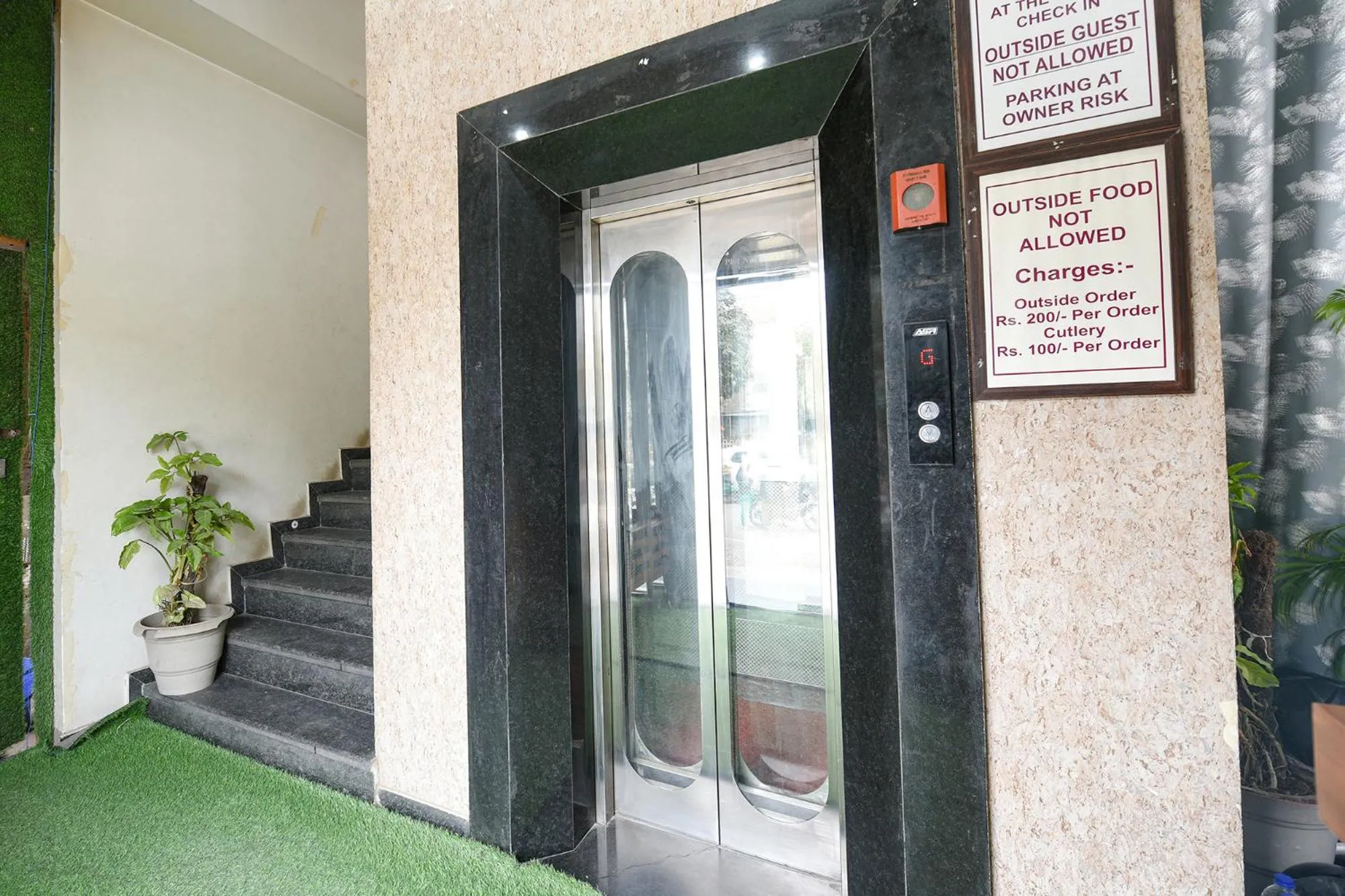 elevator in FabHotel Gazelle Inn