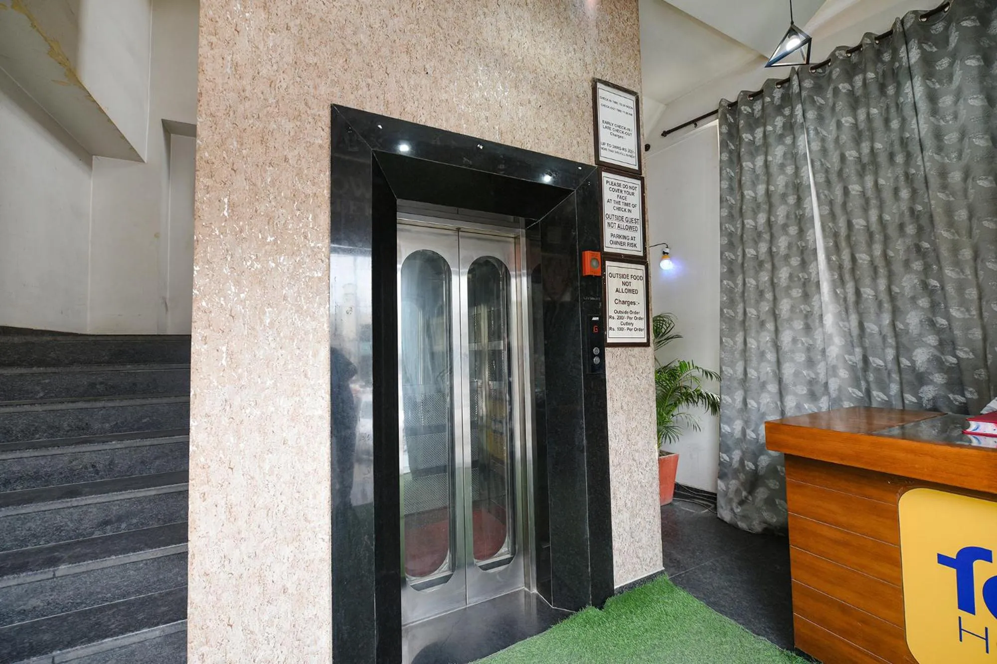 elevator in FabHotel Gazelle Inn