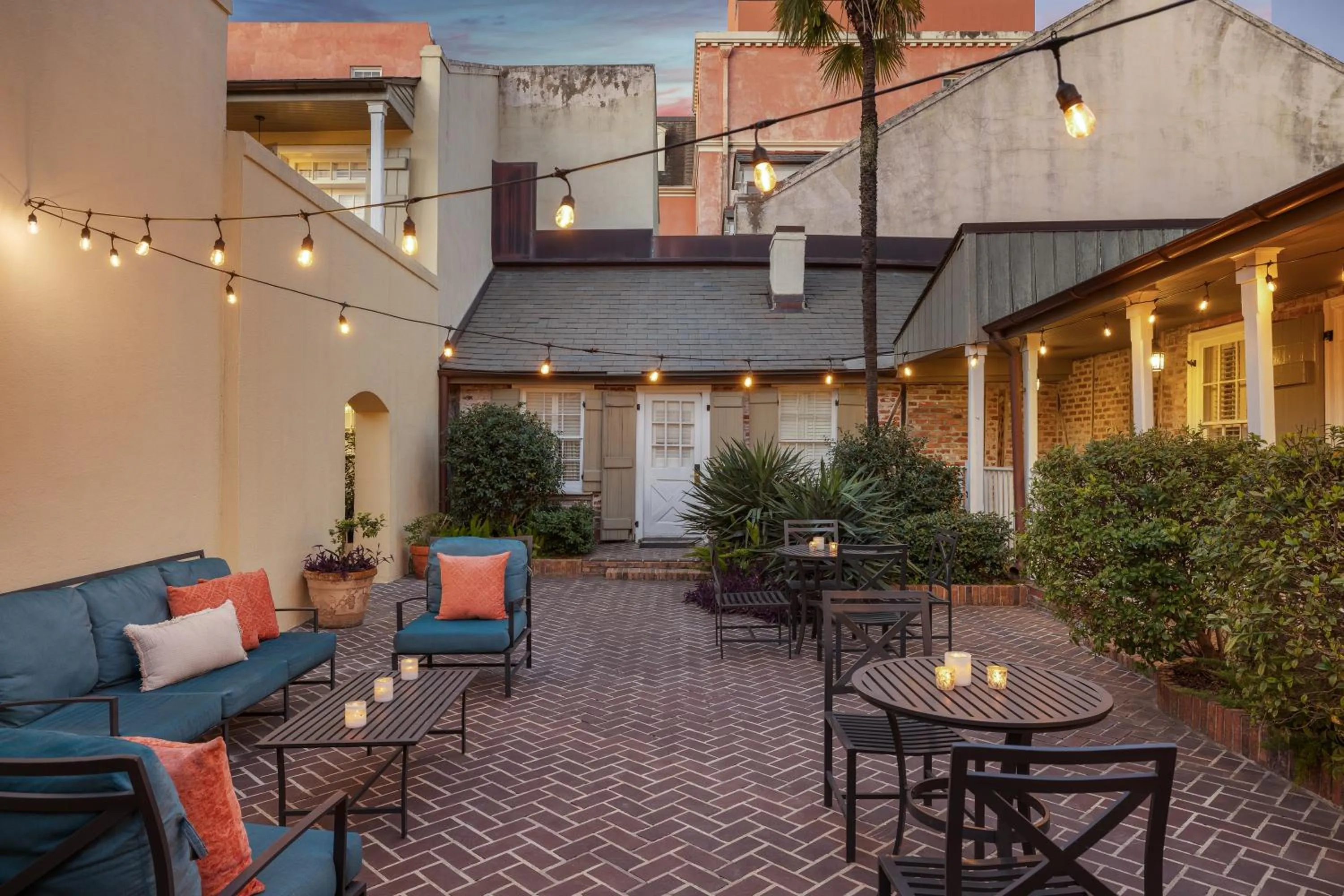 Patio in Dauphine Orleans Hotel