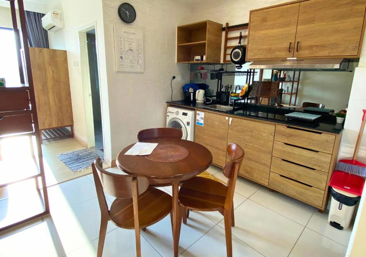 Kitchen or kitchenette in Timurbay Seafront Residence & Suites