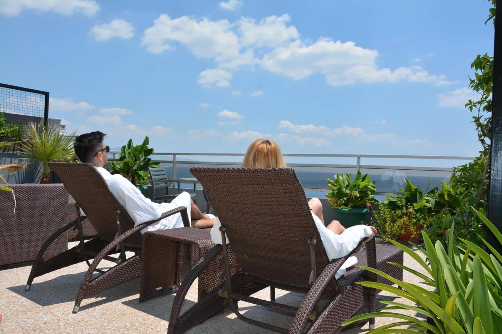 Balcony/Terrace in Scorpios Sea Side Hotel