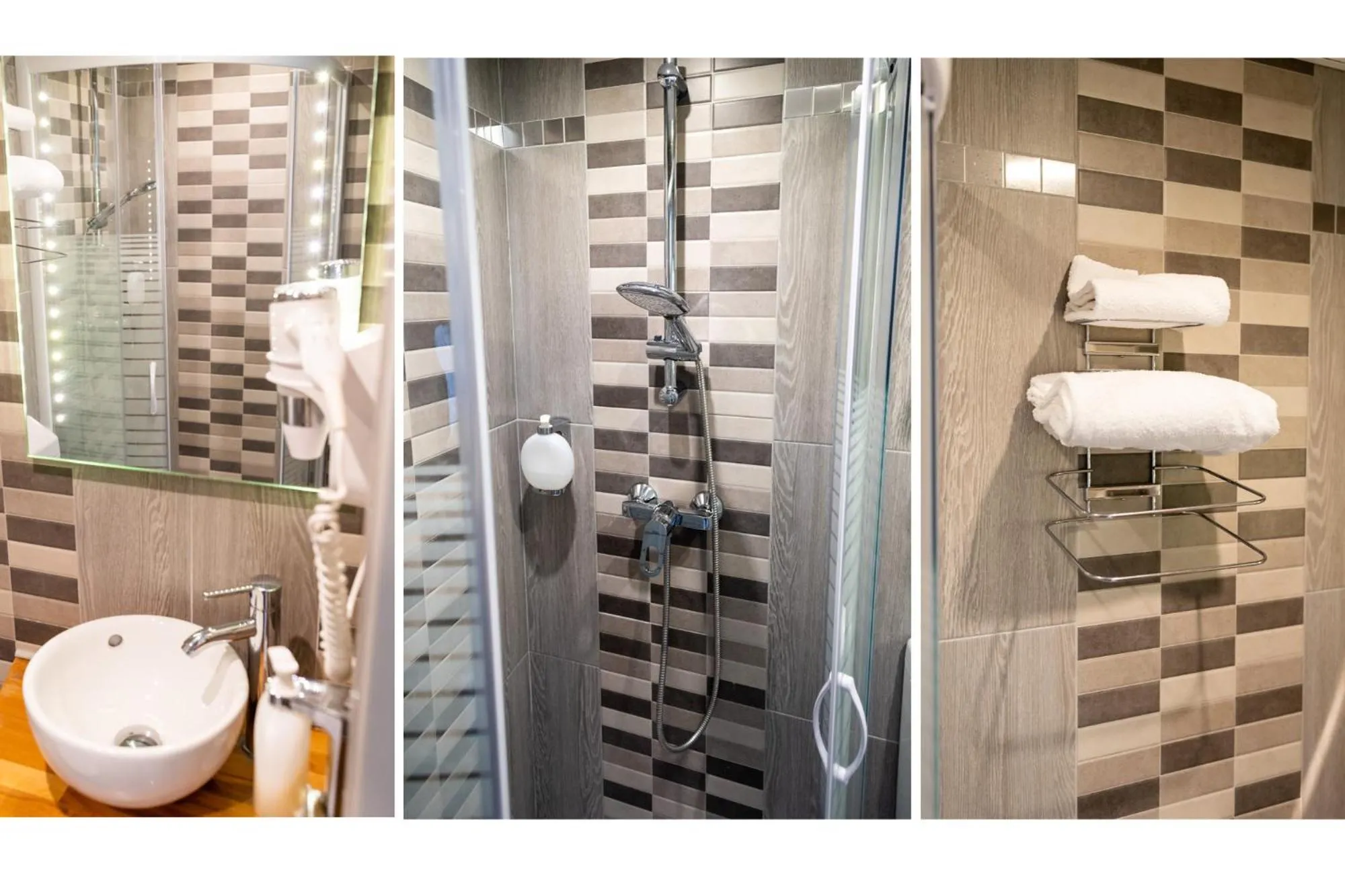 Shower in The Originals Boutique, Hôtel Neptune, Berck-sur-Mer