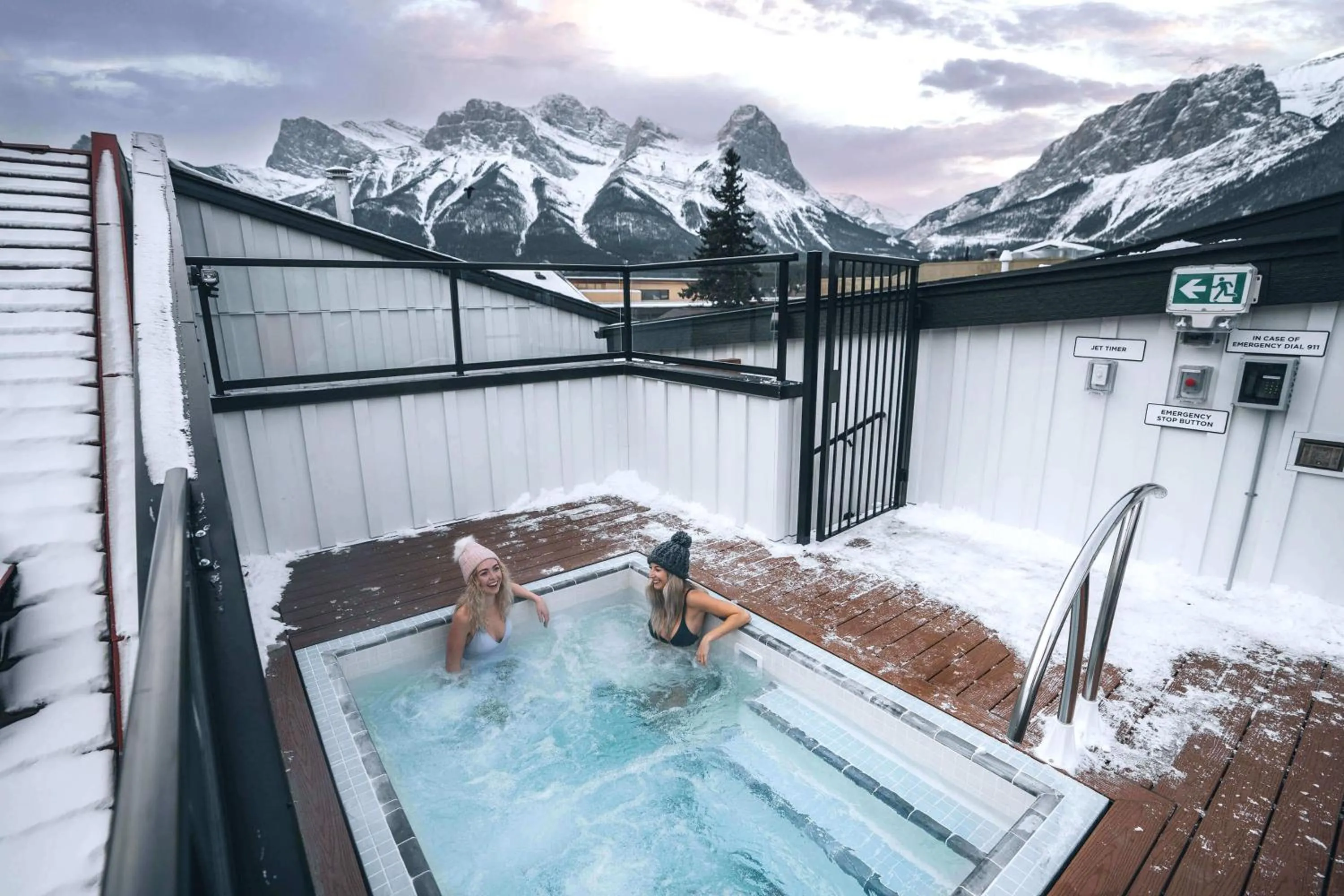 Winter in Basecamp Suites Canmore