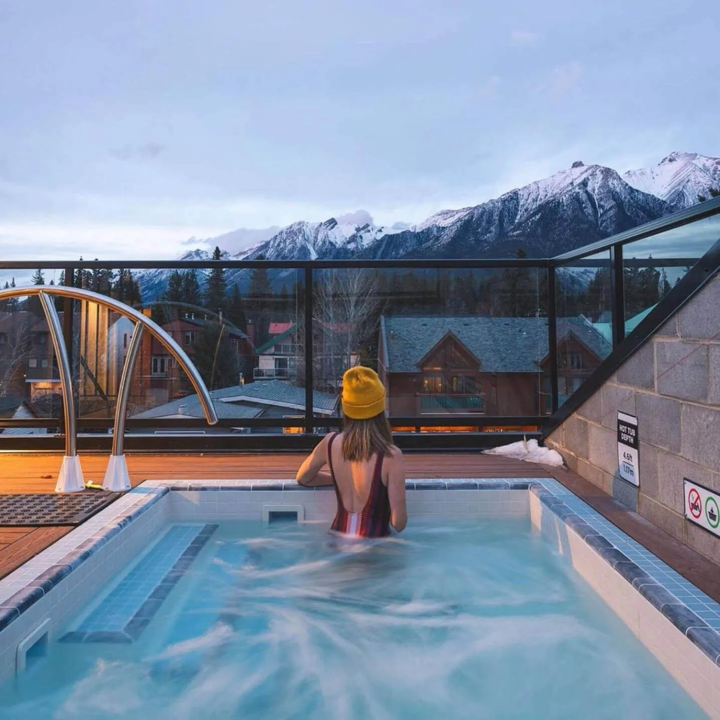 Hot Tub in Basecamp Suites Canmore