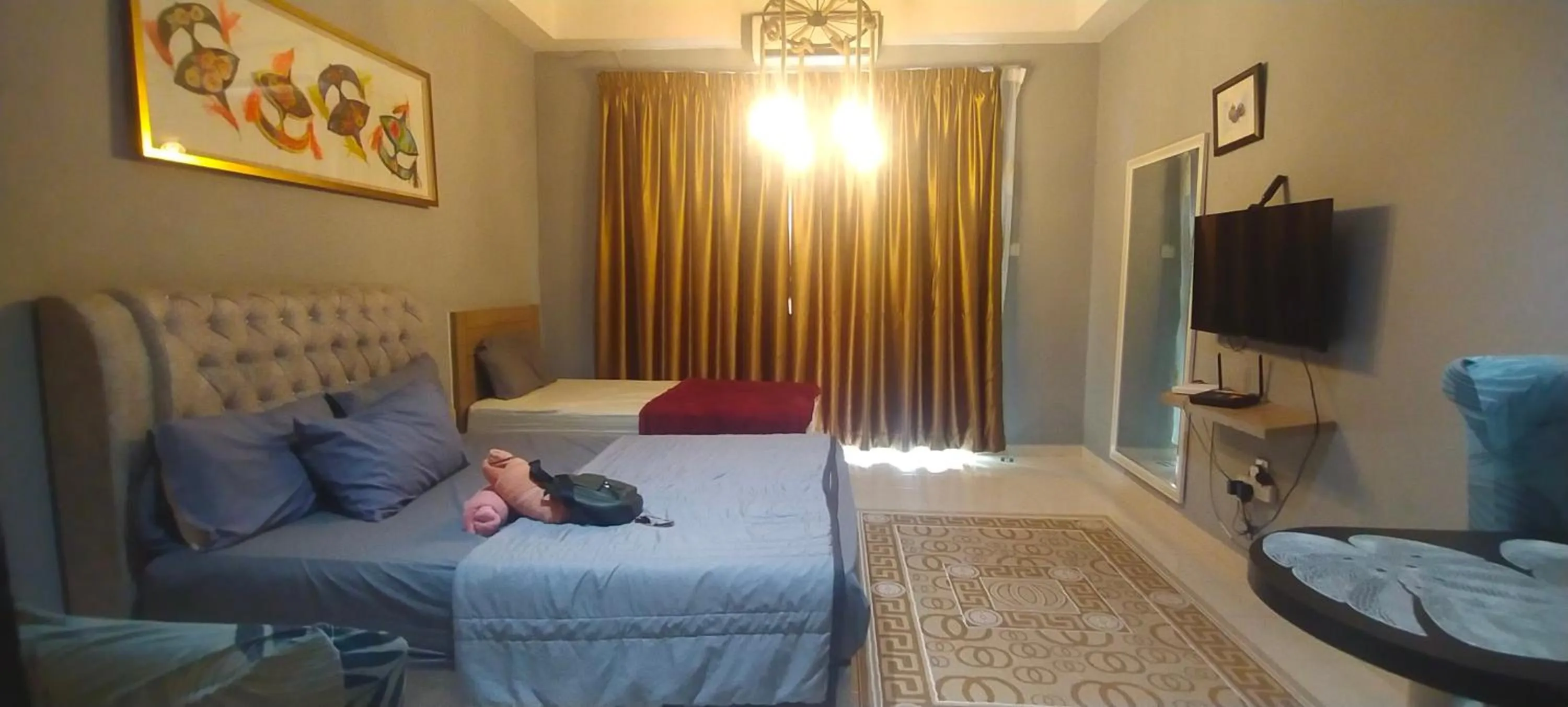 Bed in CmK STUDIO APARTMEN KTC#Netflix