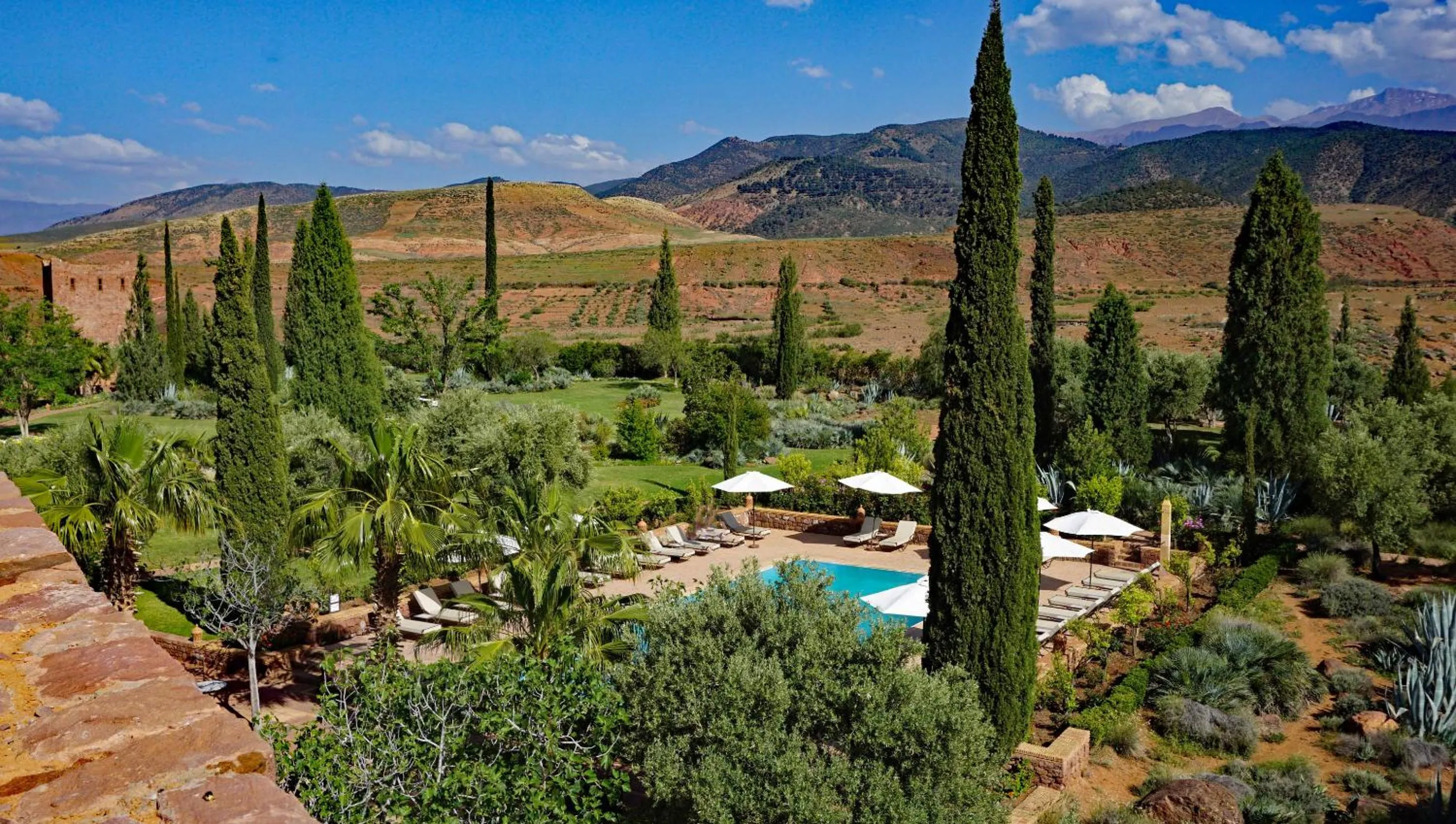 Garden view in Kasbah Angour