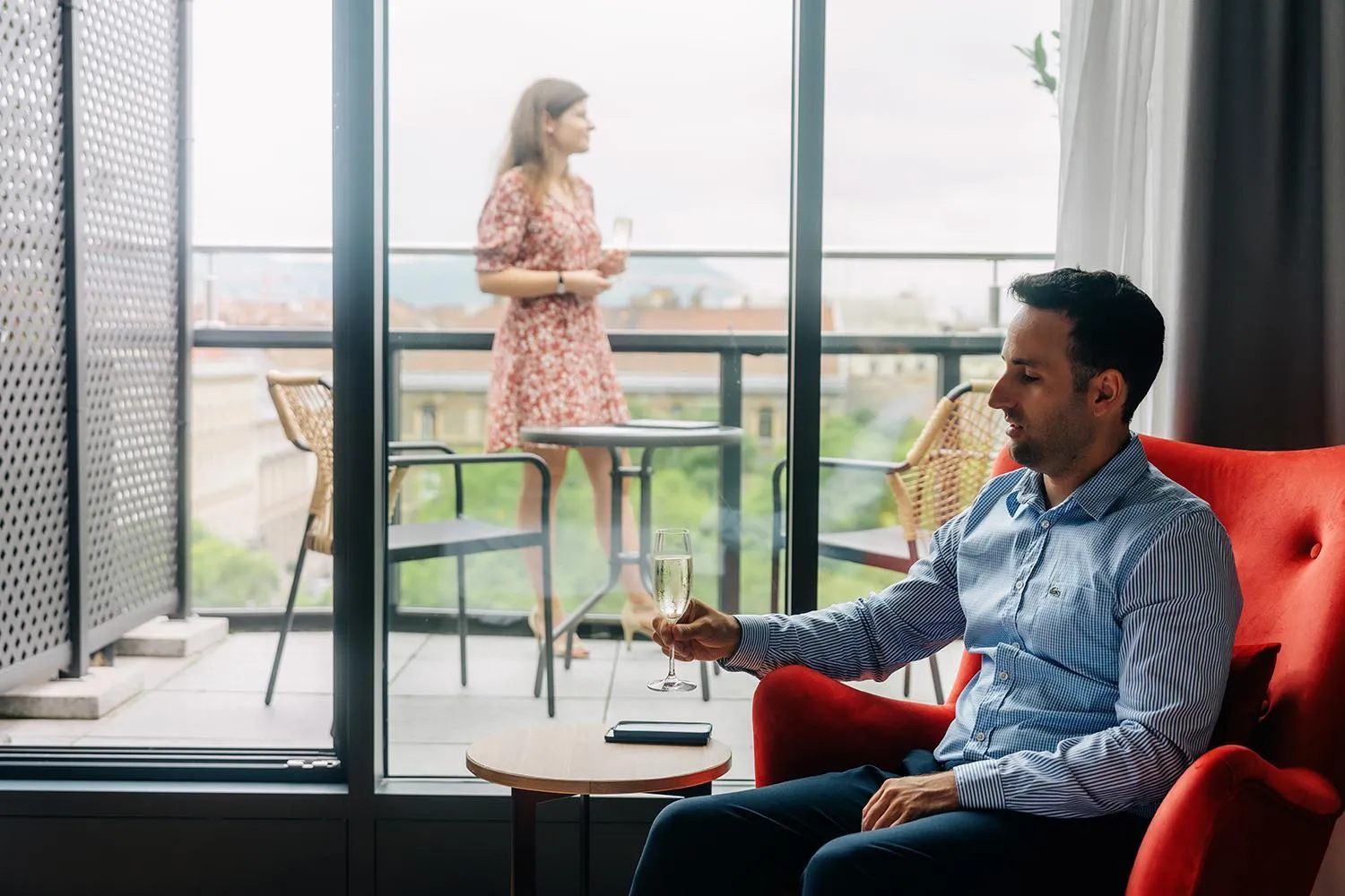 Balcony/Terrace in Up Hotel Budapest