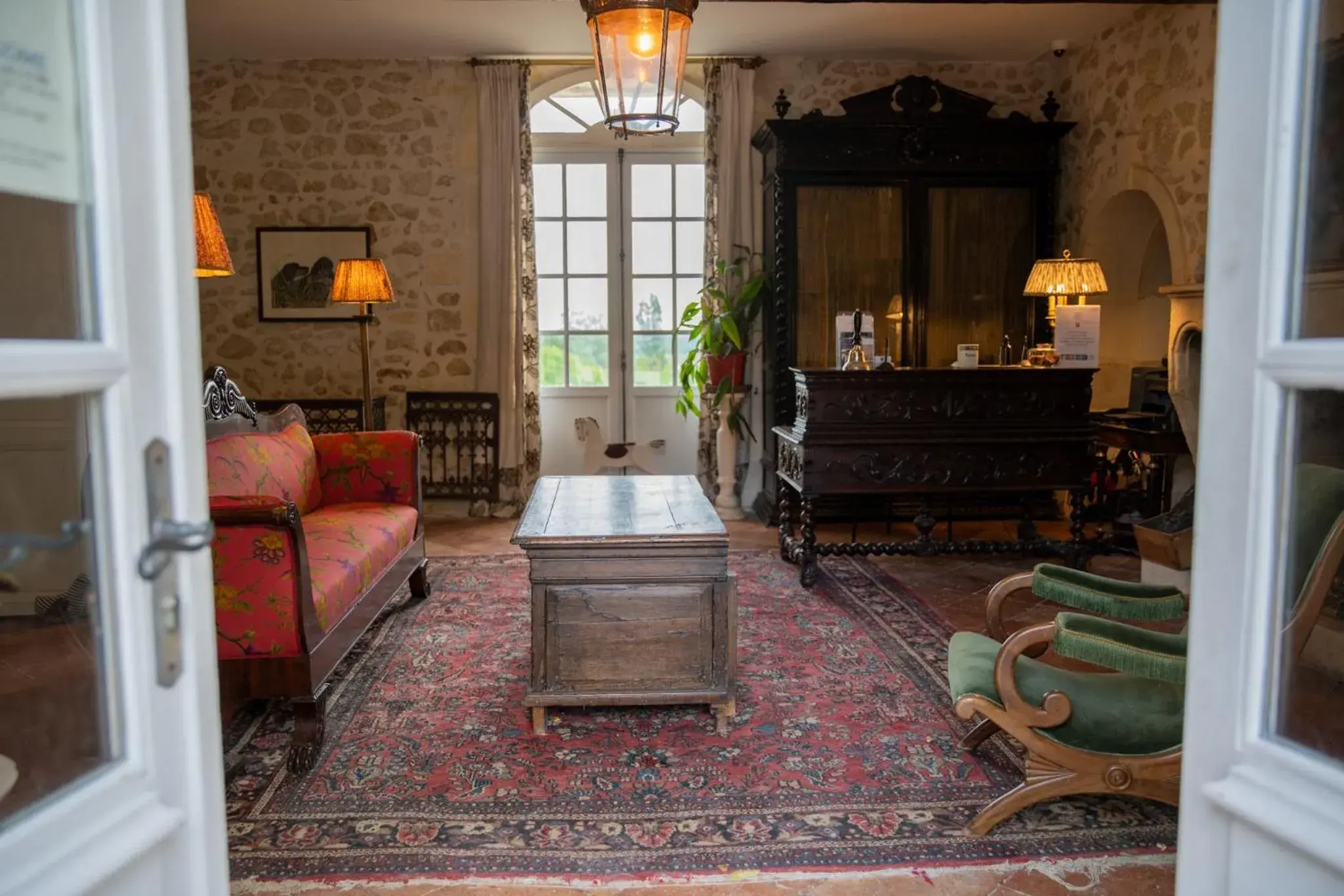 Lobby or reception in Chateau de Lantic Lobby or reception in Chateau de Lantic