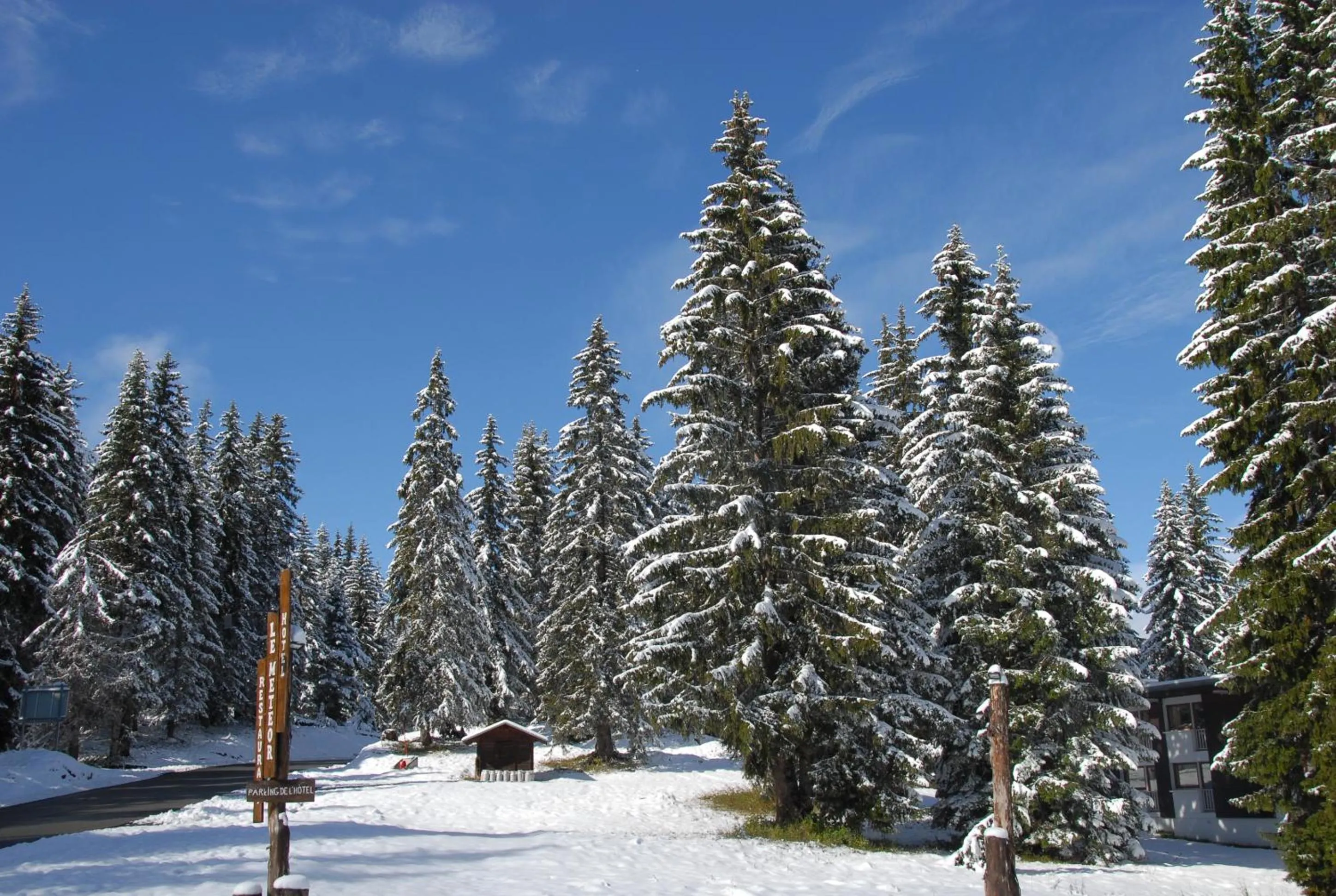 Natural landscape in Hôtel Chalet Le Caribou