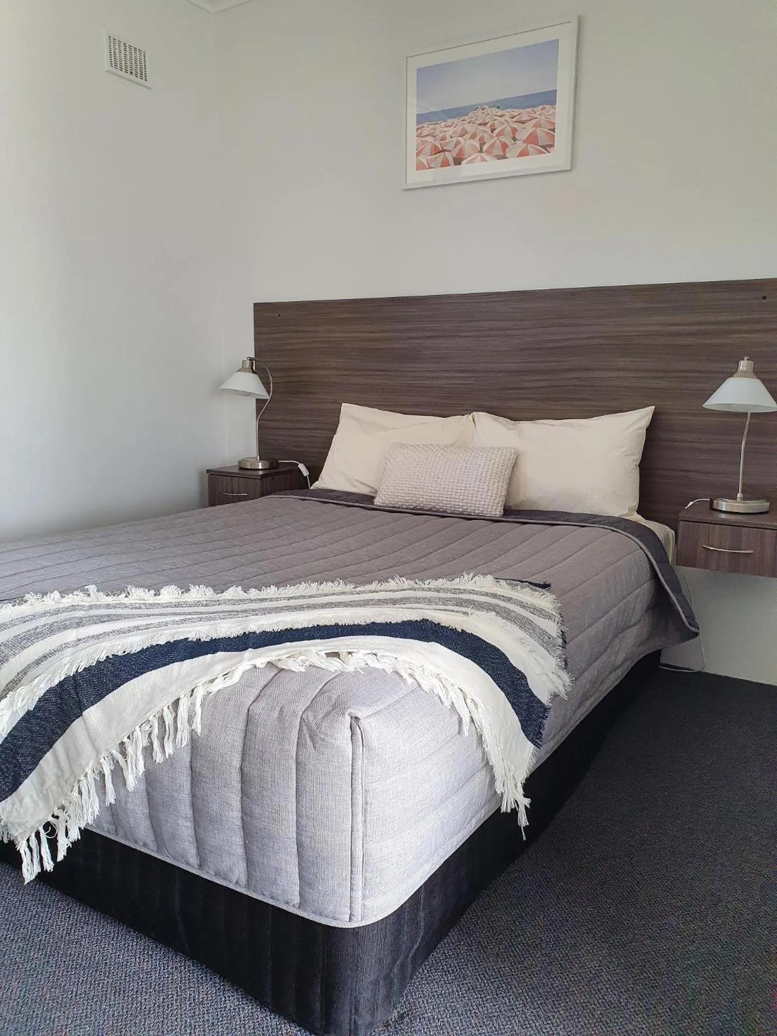 Bed in Motel Riverbend