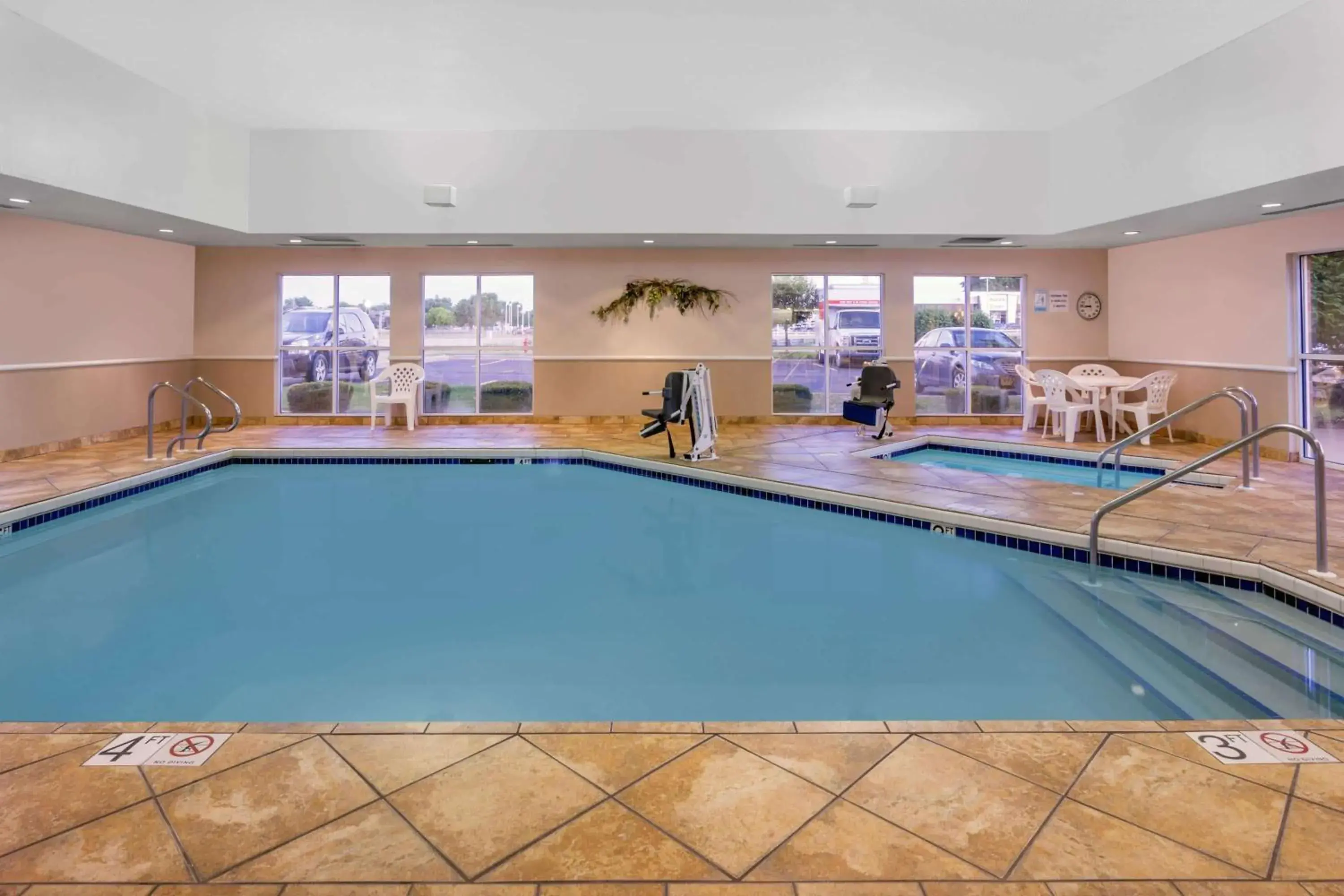 Pool view in Super 8 by Wyndham Madison South Pool view in Super 8 by Wyndham Madison South