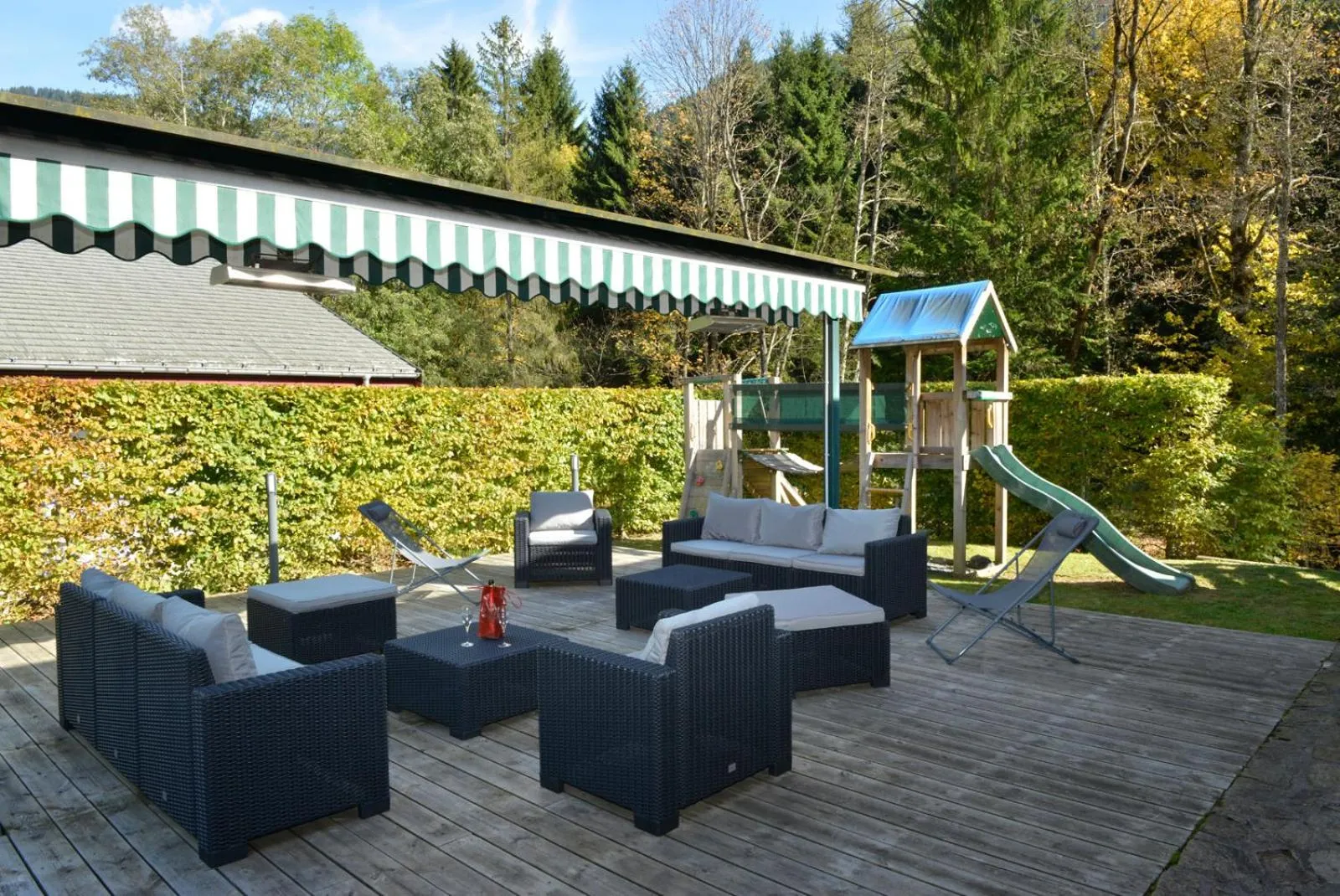 Patio in Auberge de la Dranse