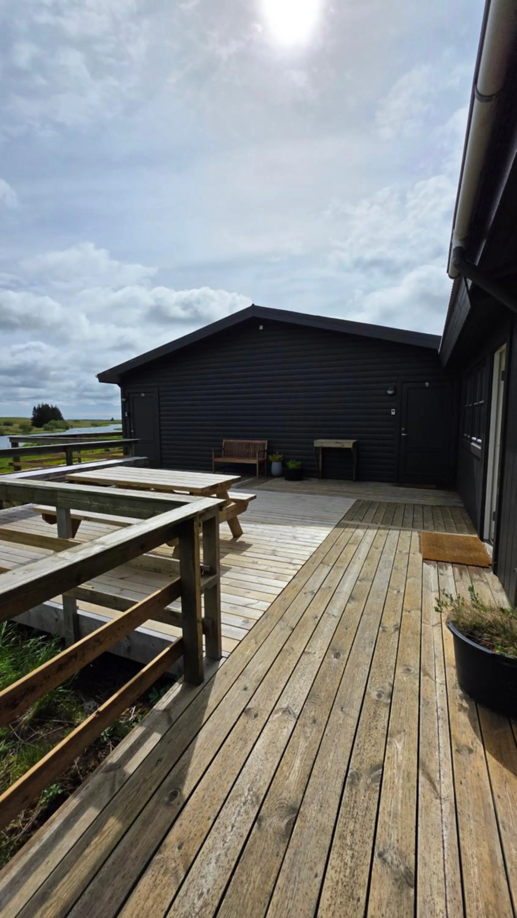 Patio in Riverfront Lodge Hella