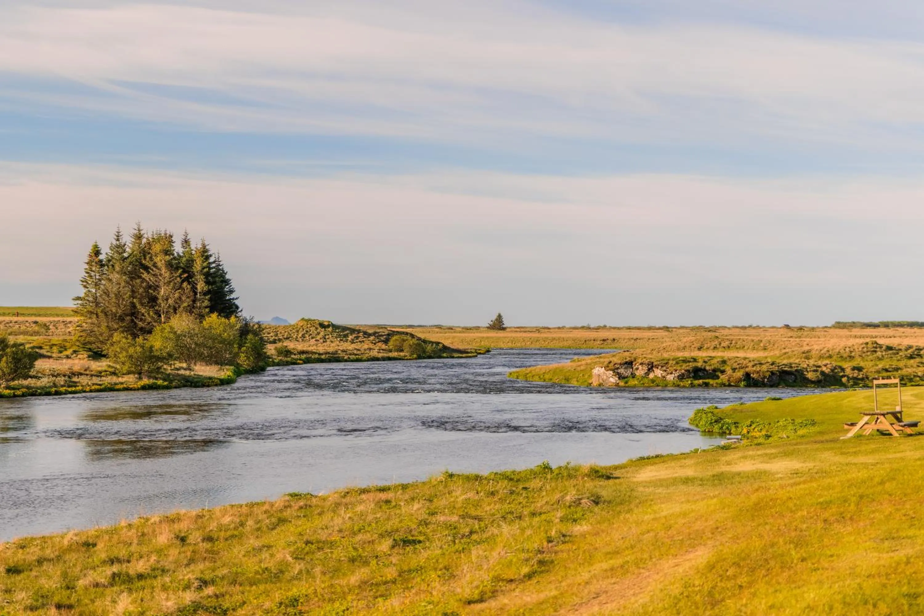 River view in Riverfront Lodge Hella