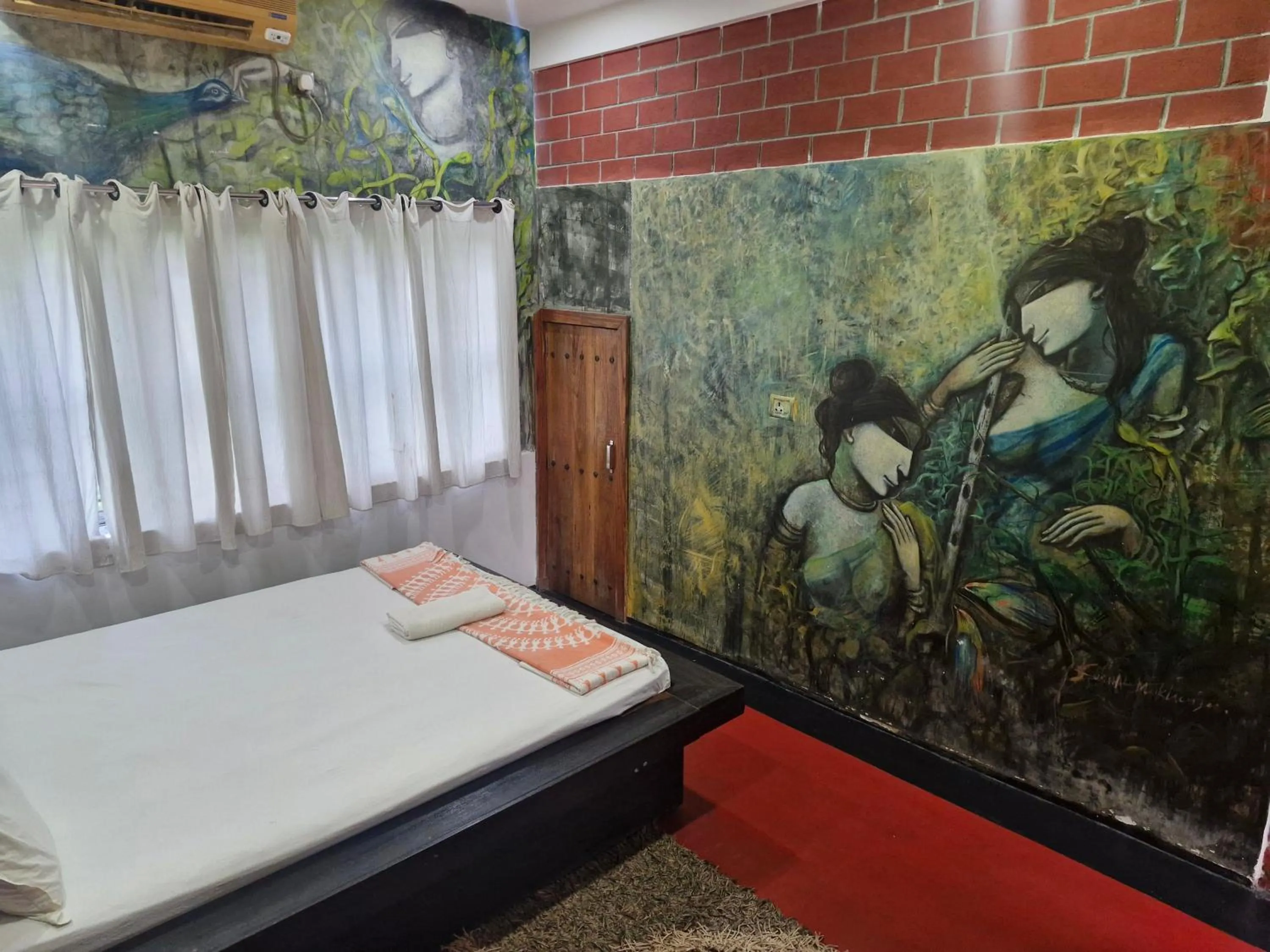 View (from property/room), Bed in Panchobon Art Resort