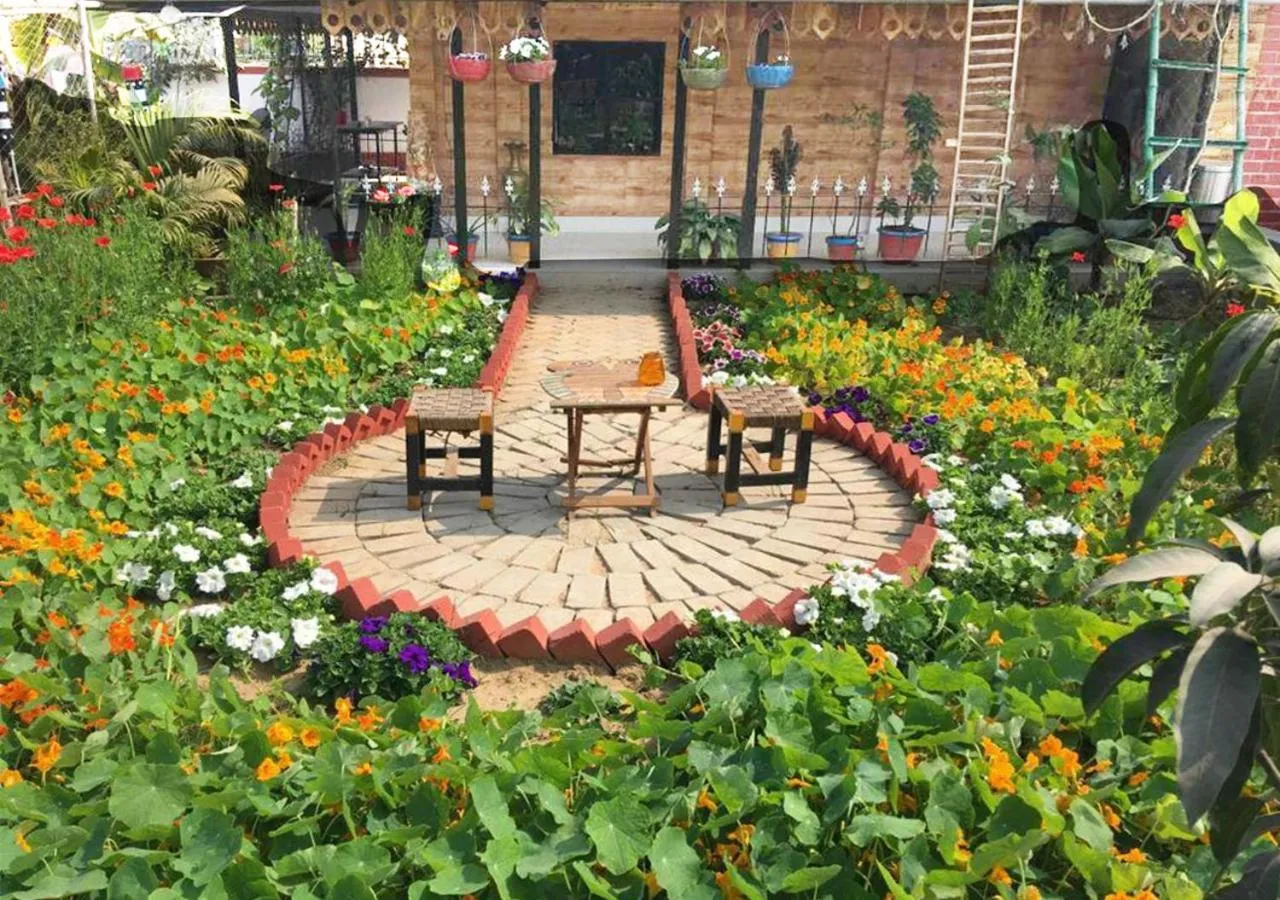 Garden view in Panchobon Art Resort