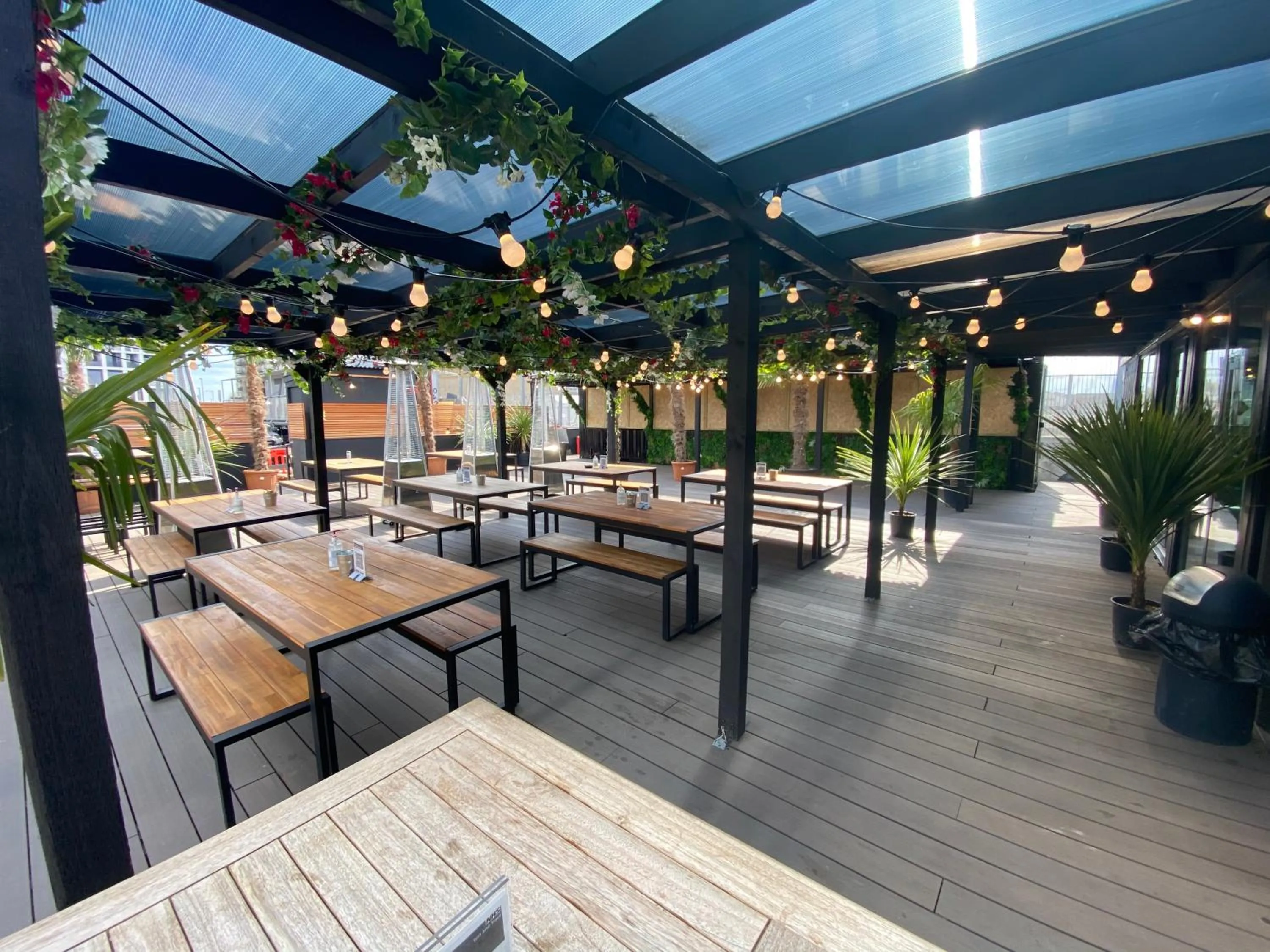 Patio in Snoozebox Olympic Park