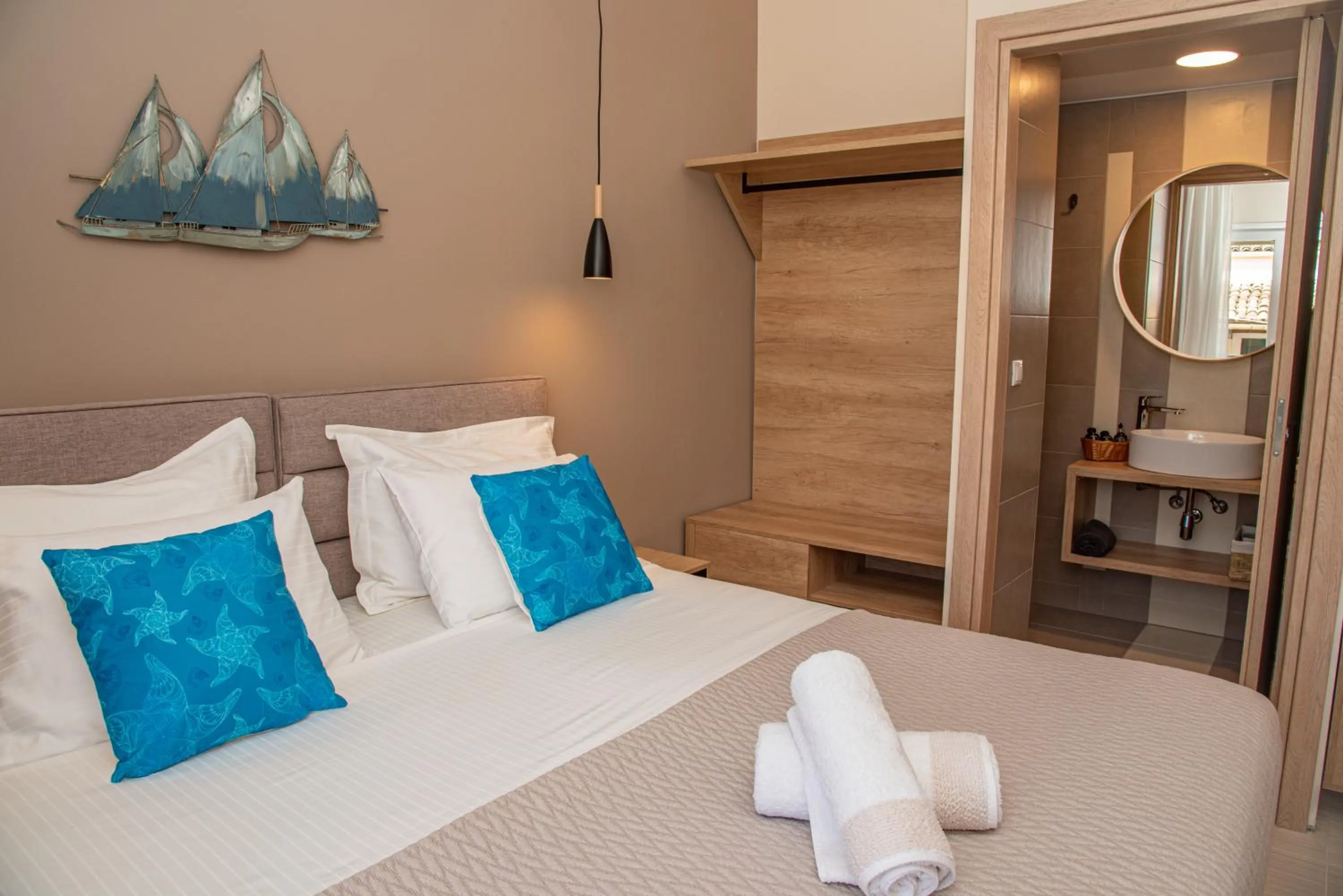 Bed in Kassiopi Luxury Suites