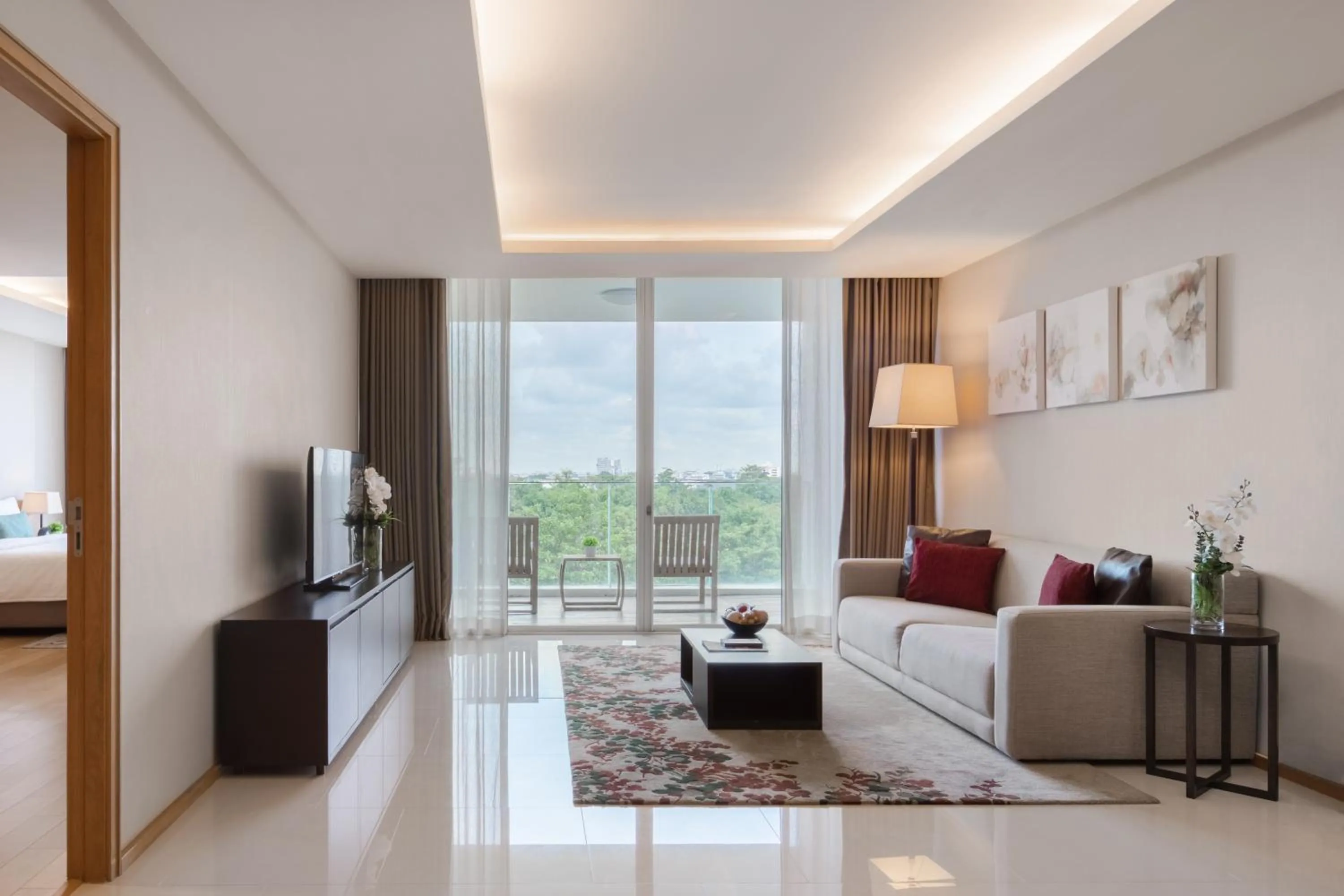 Living room in North Park Serviced Apartment Bangkok