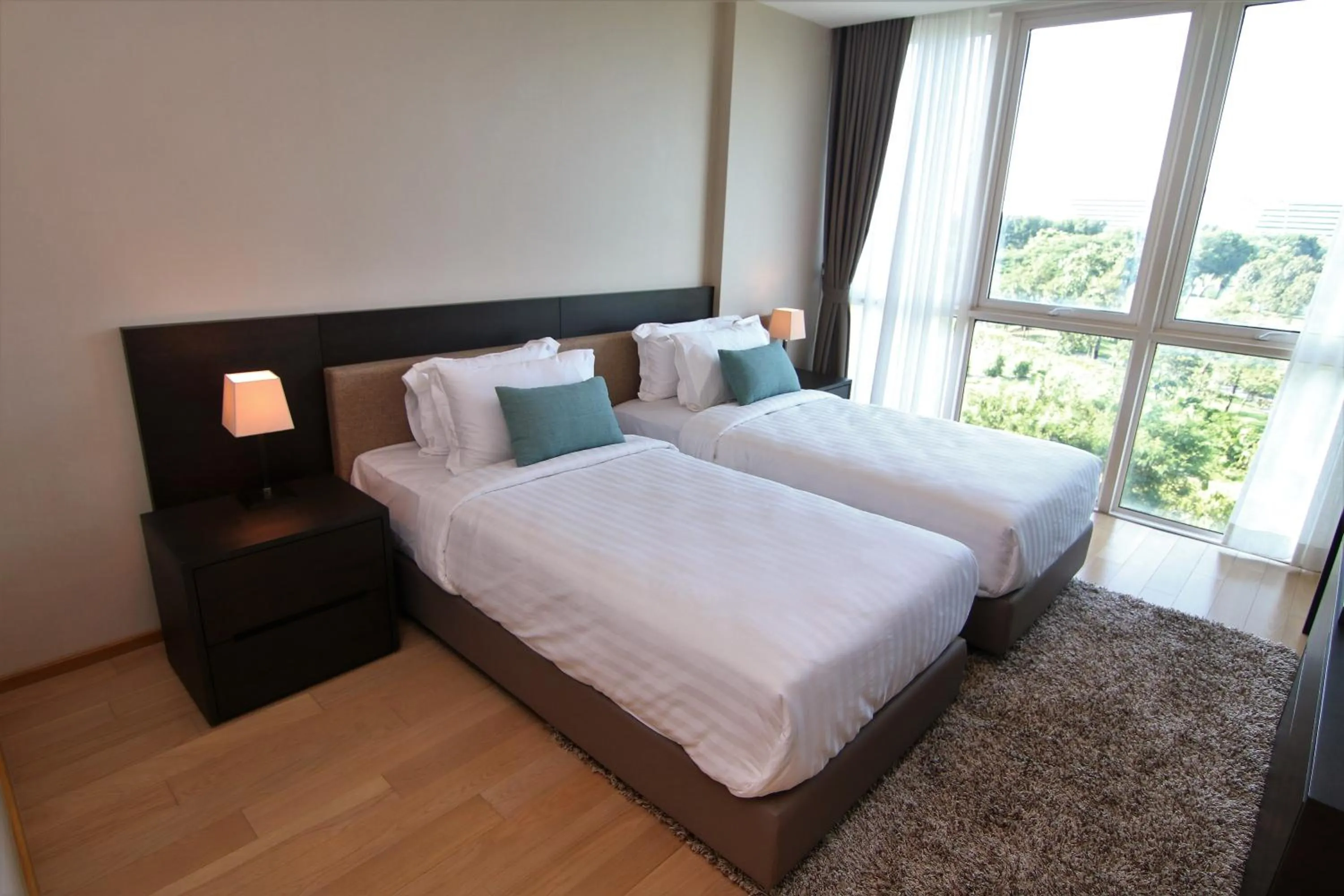 Bedroom, Bed in North Park Serviced Apartment Bangkok