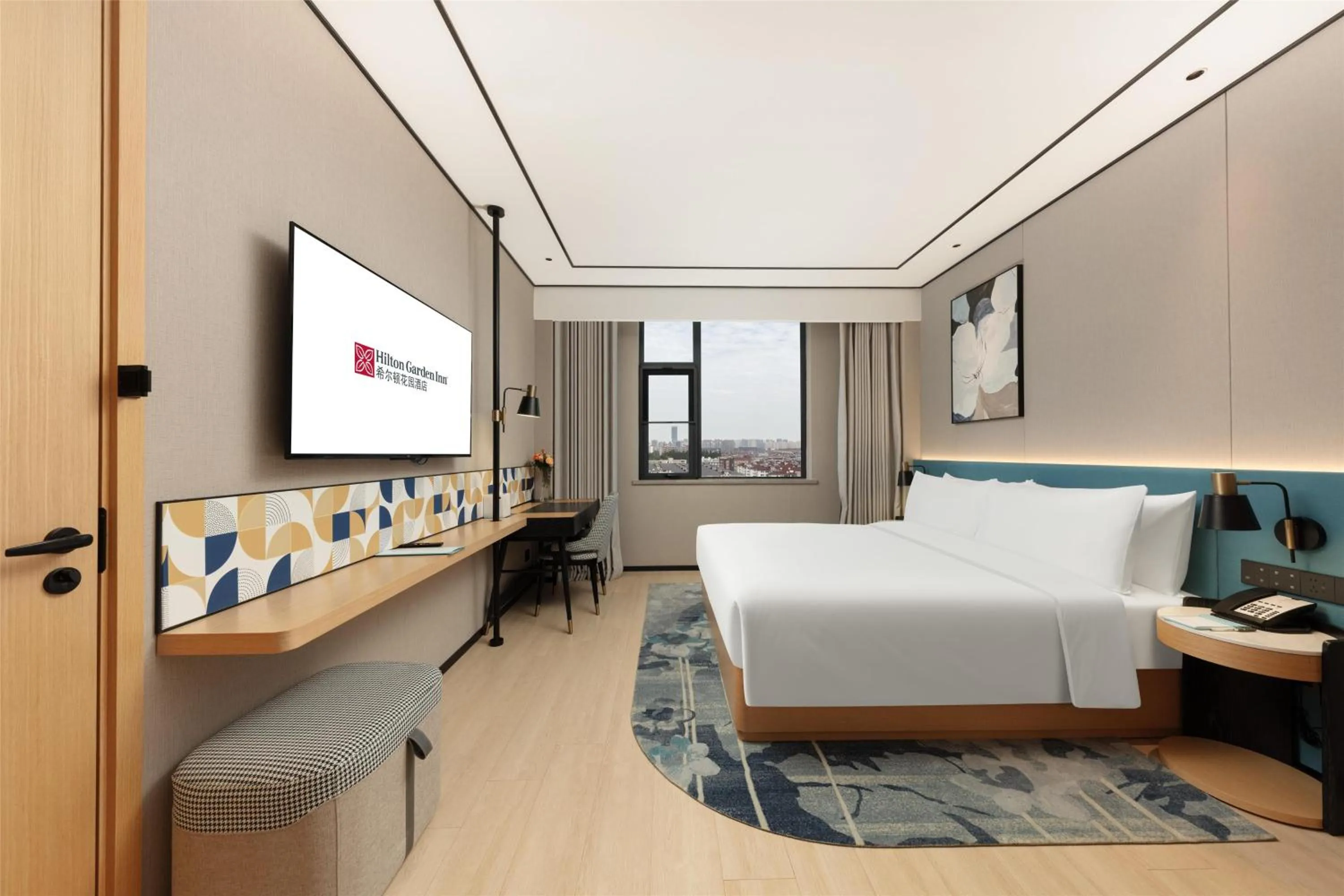 Bed in Hilton Garden Inn Shanghai Jiading
