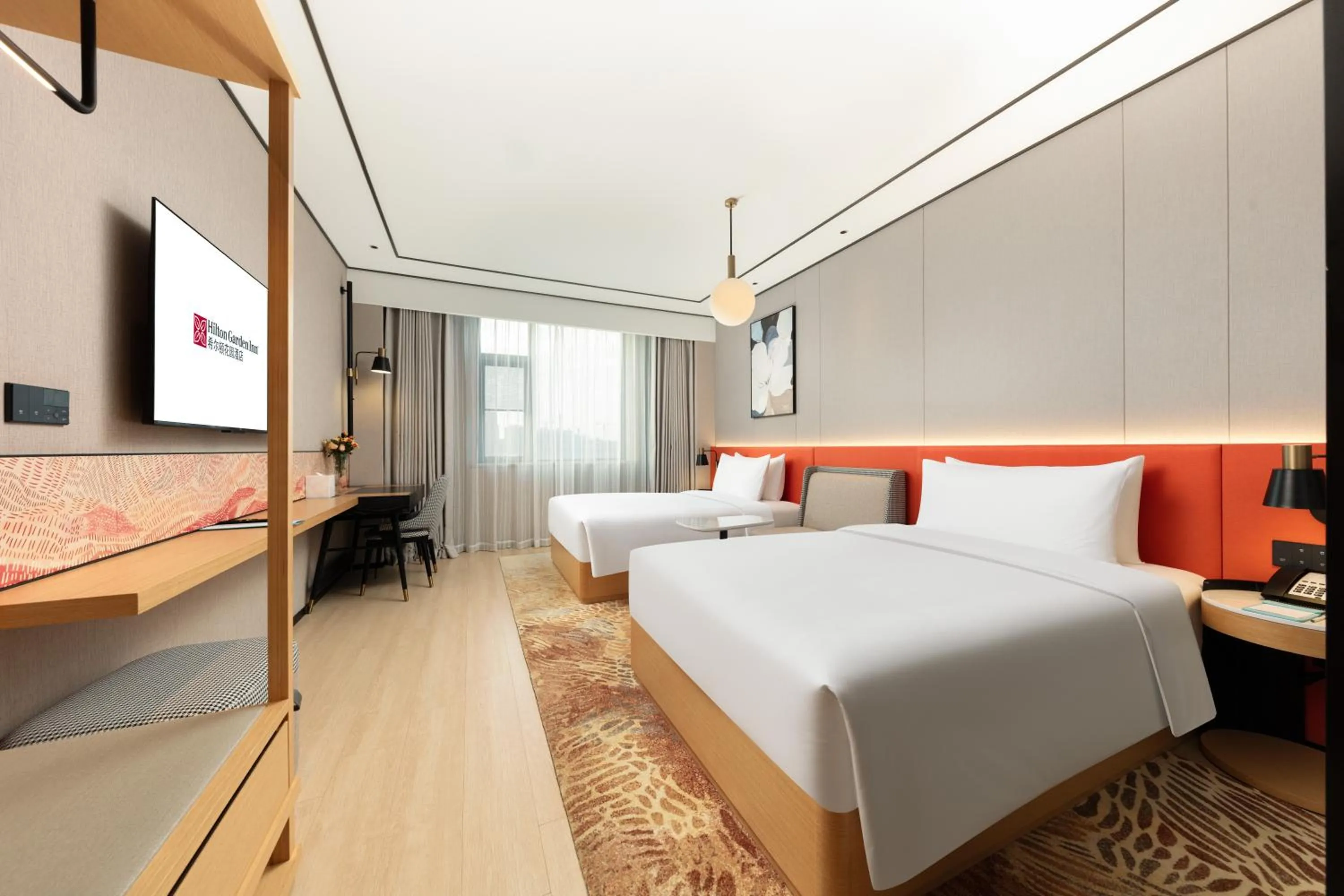 furniture, Bed in Hilton Garden Inn Shanghai Jiading