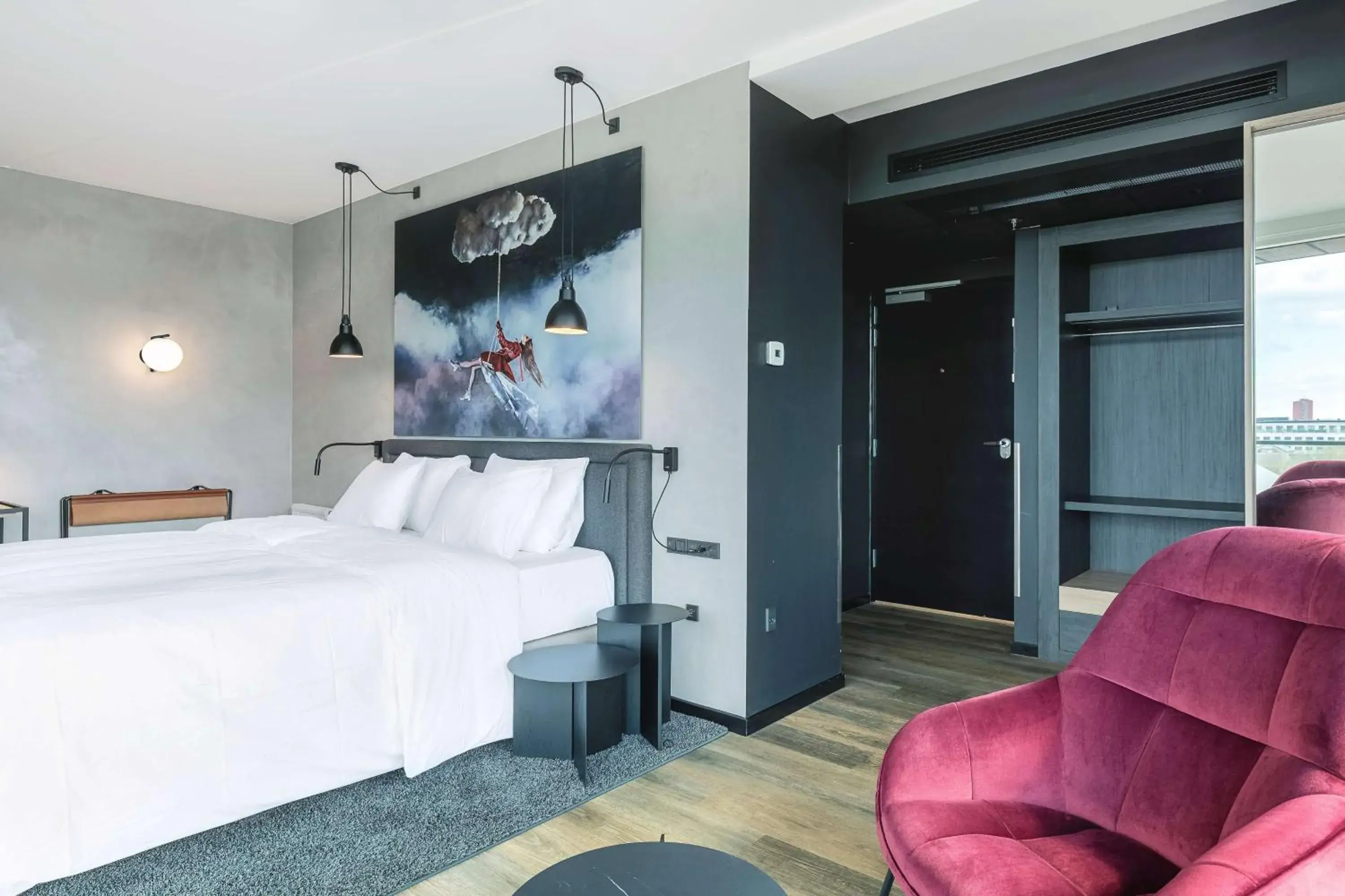 View (from property/room), Bed in Radisson RED Aarhus View (from property/room), Bed in Radisson RED Aarhus