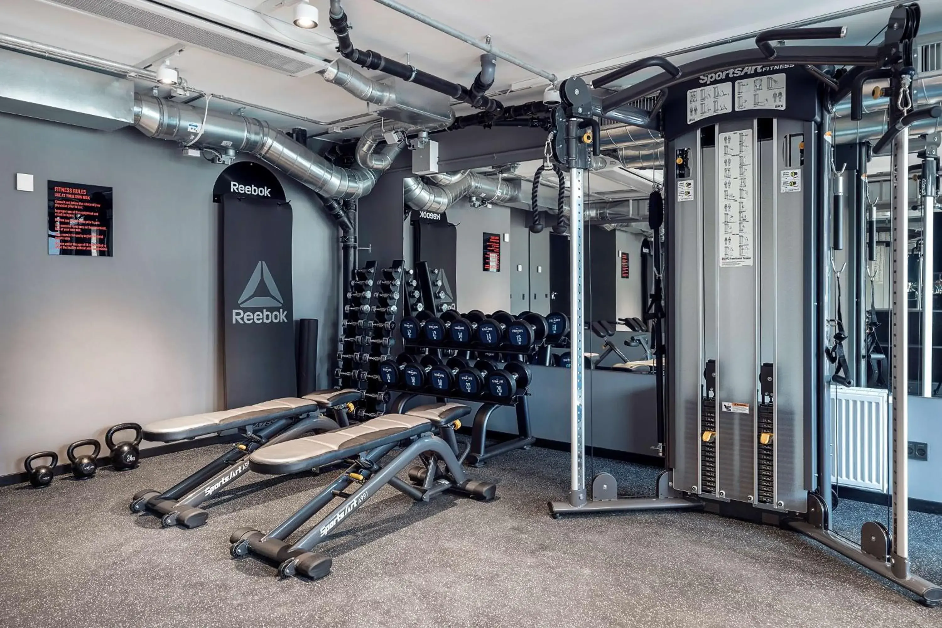 Fitness centre/facilities in Radisson RED Aarhus Fitness centre/facilities in Radisson RED Aarhus