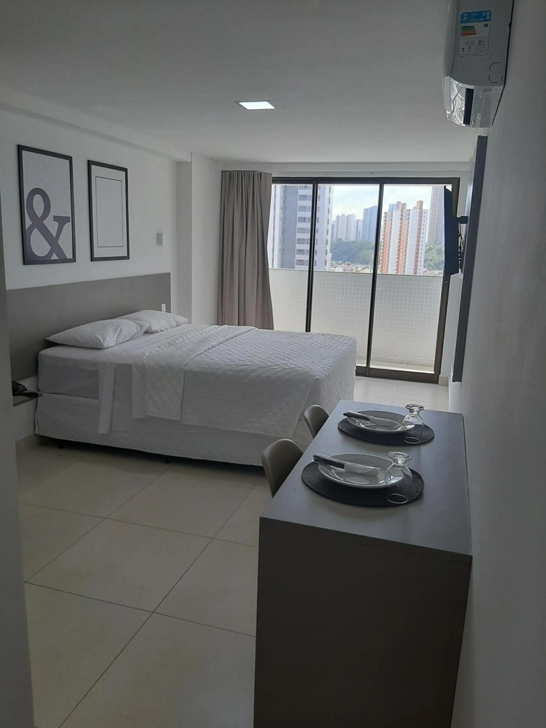 Bed in Guest Manaíra Apart Hotel