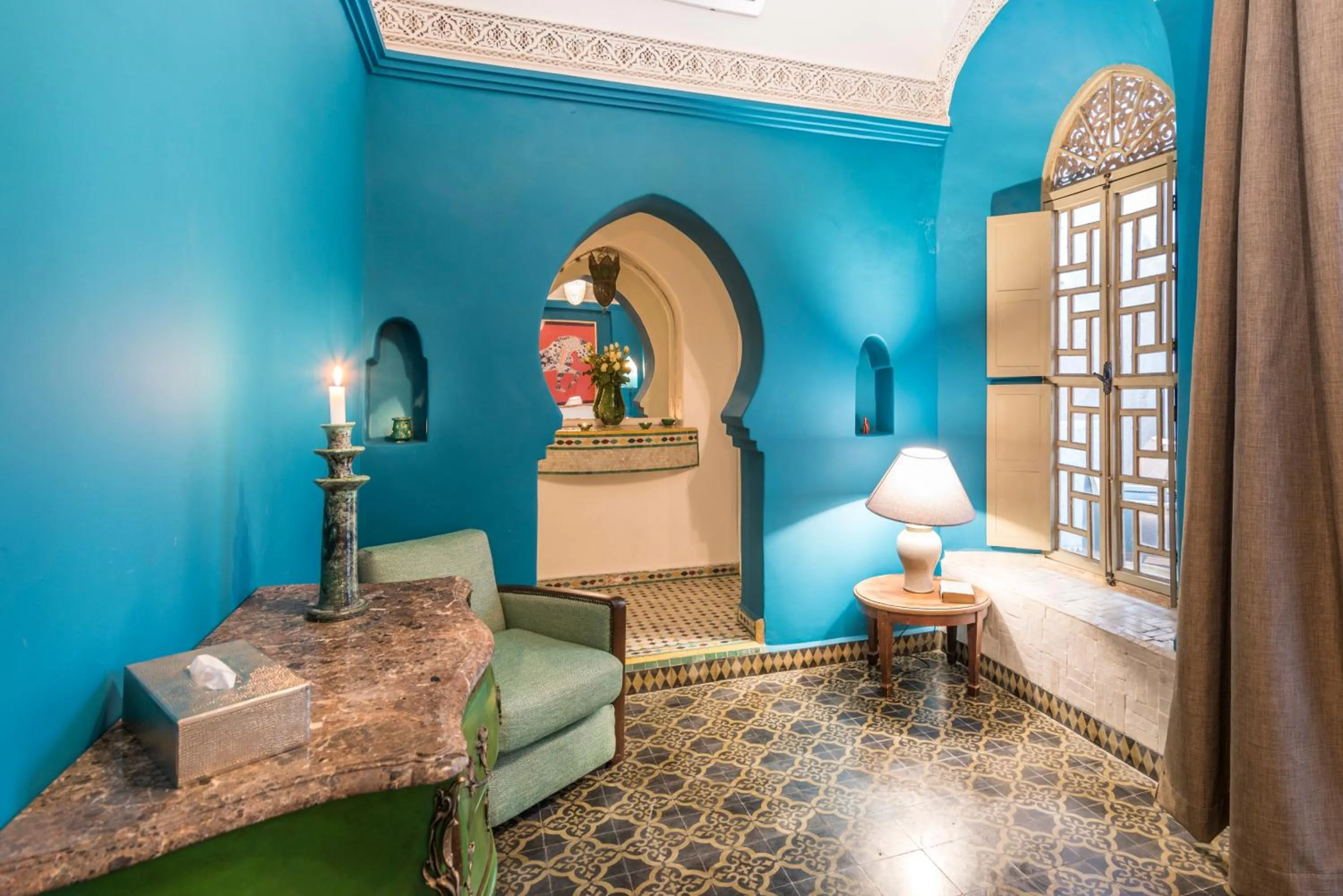 Seating area in Riad Hissan