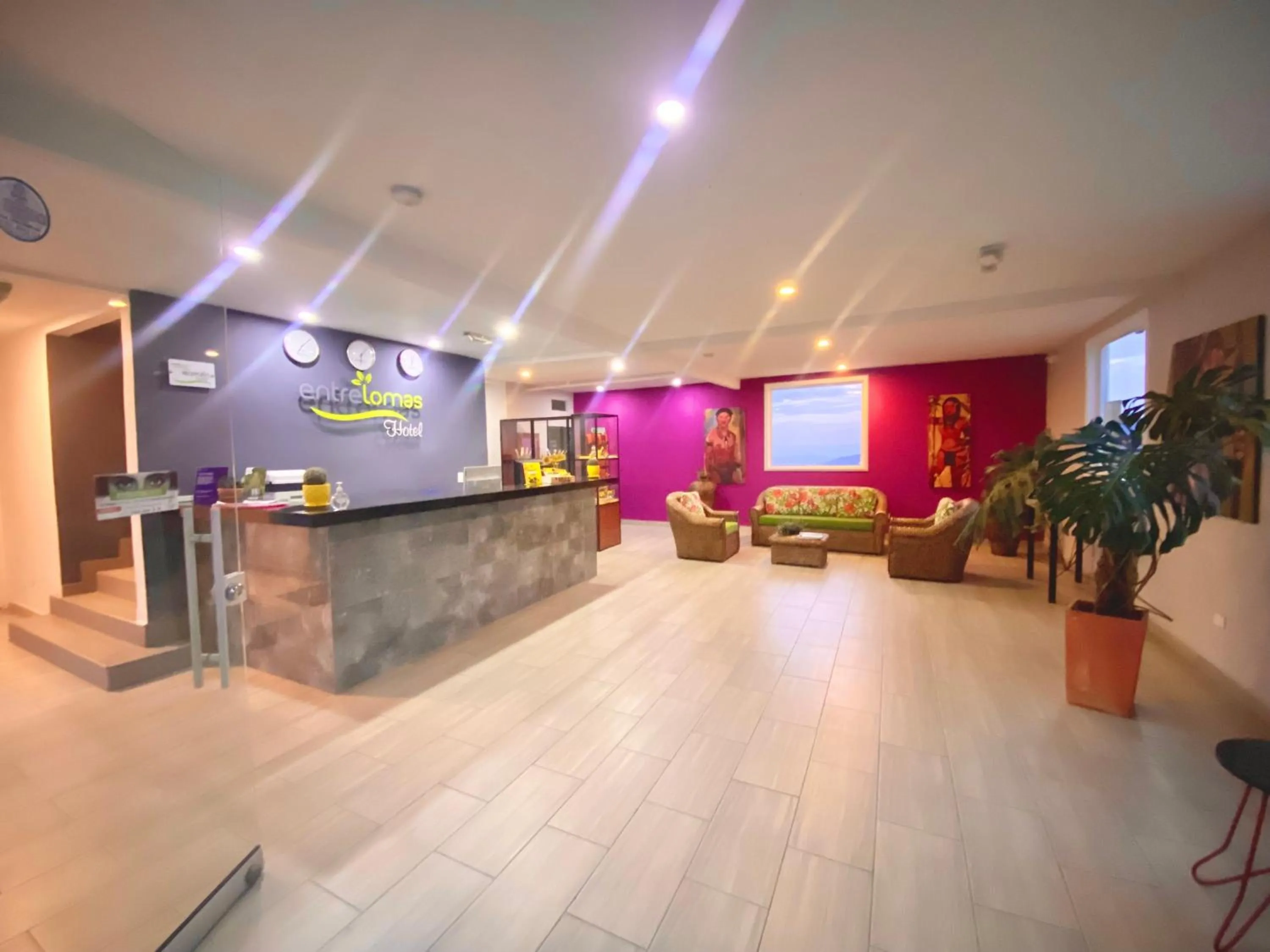 Lobby or reception in Hotel Entre Lomas