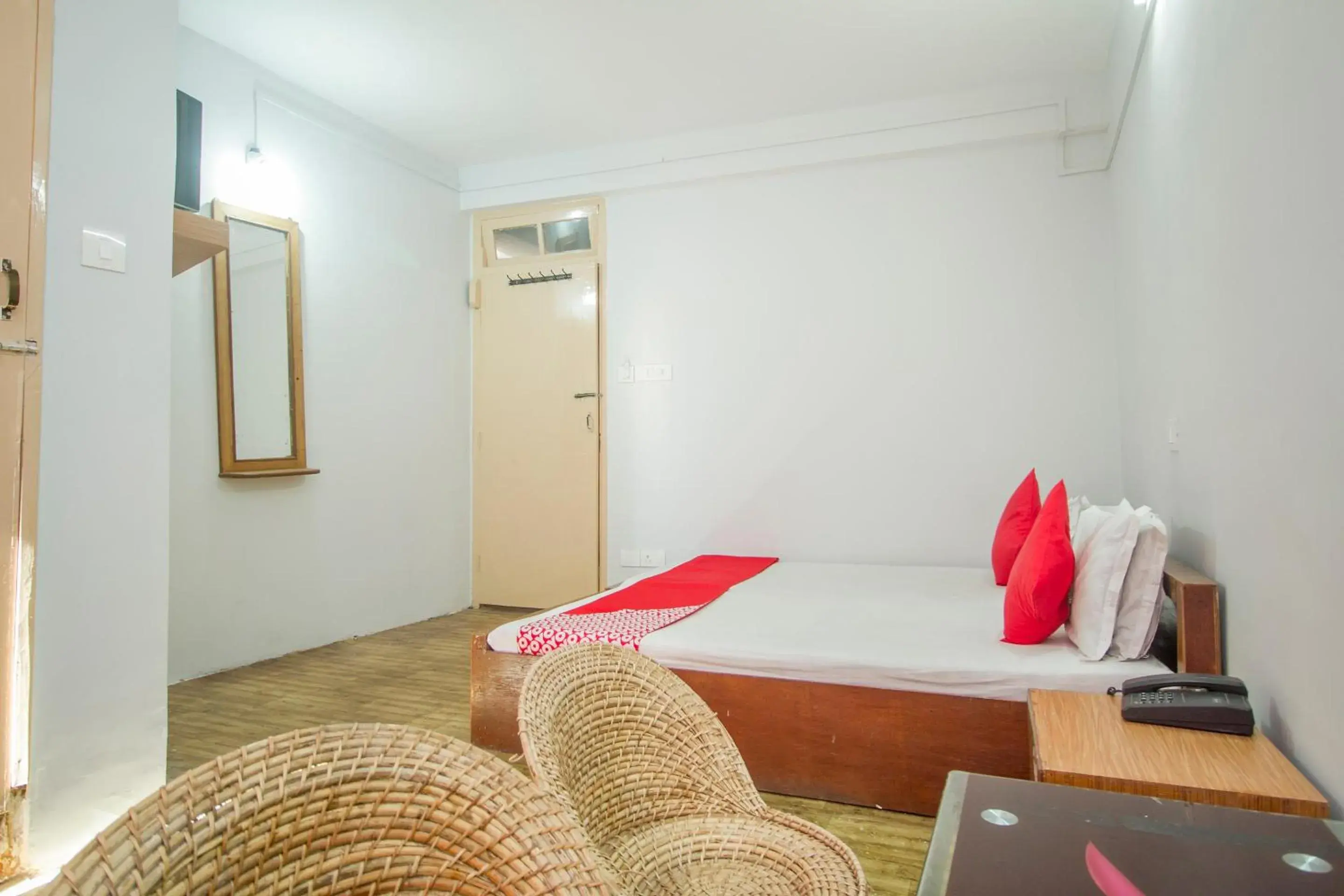 Bedroom in Hotel O Nourpem Residency Bedroom in Hotel O Nourpem Residency