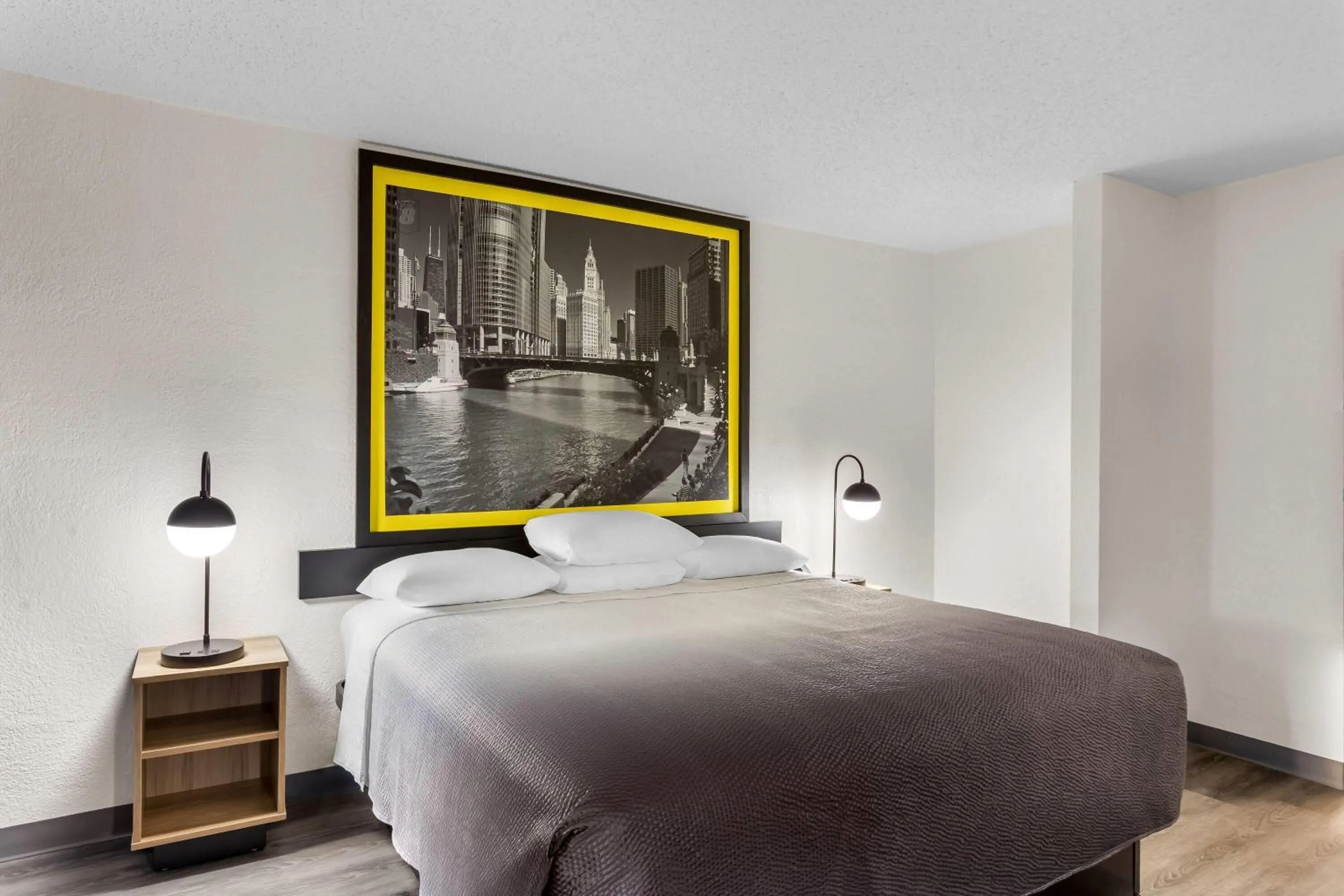 Bed in Super 8 by Wyndham Chicago IL